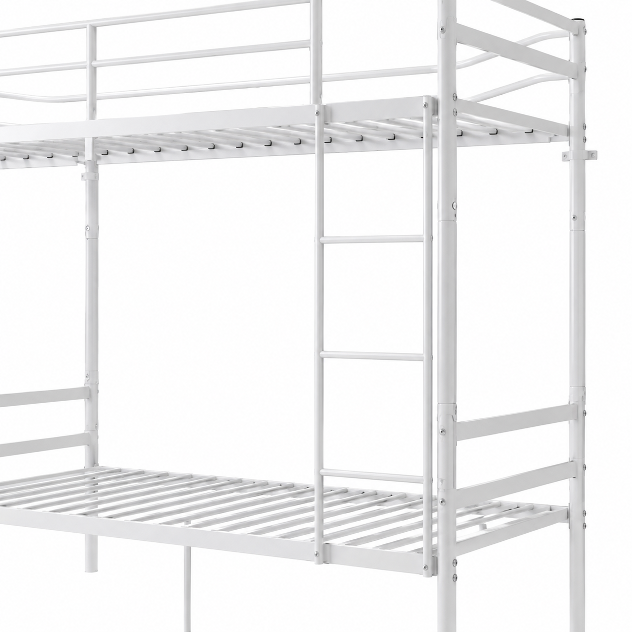 Zorven Twin over Twin Heavy-Duty Metal Bunk Bed, Convertible to 2 Separate Twin Beds