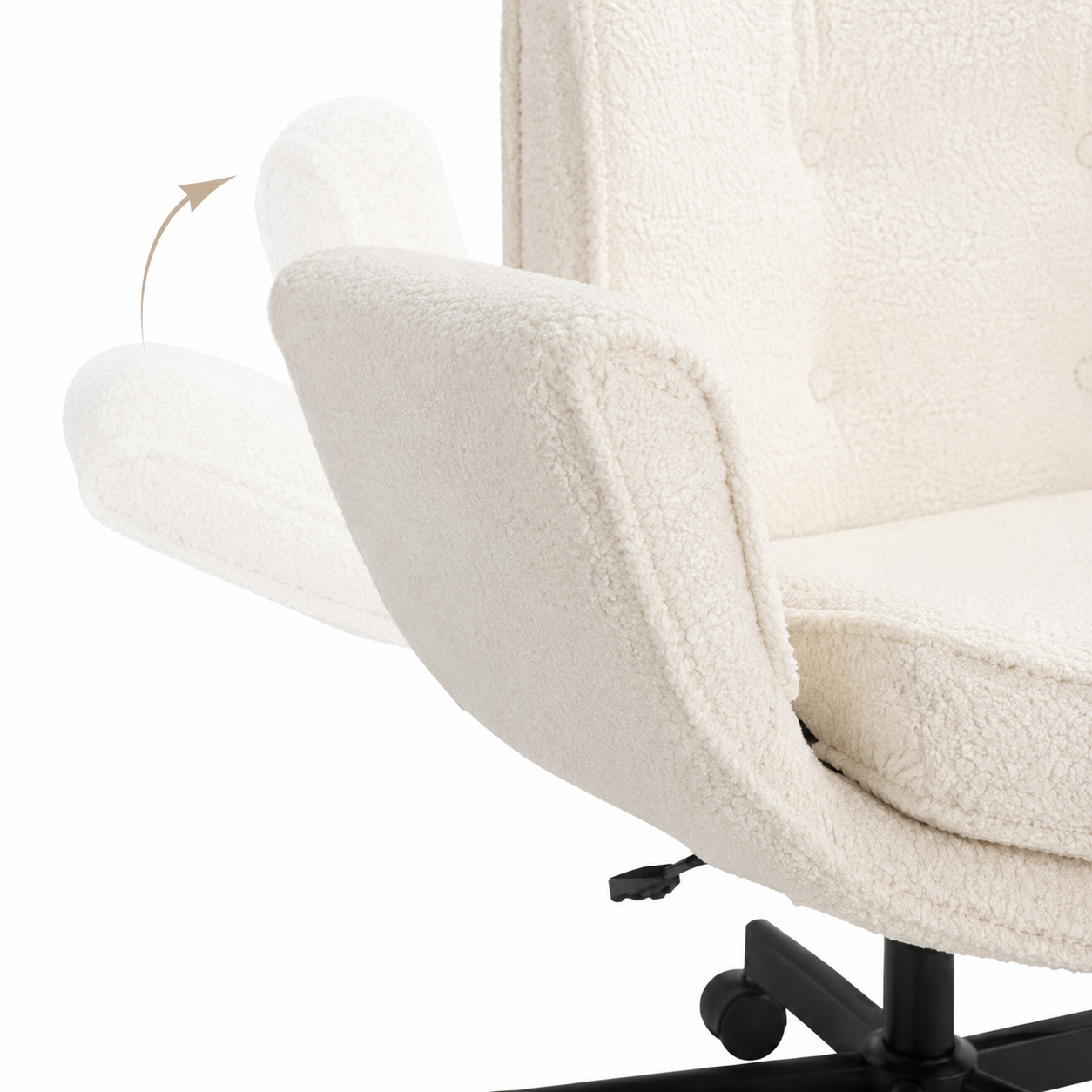 Selva Wide Seat Criss Cross Office Chair with Flip-Up Arms and Removable Headrest
