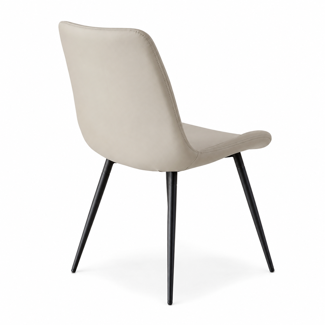 Amalfi Faux Leather Dining Chairs with Black Metal Legs Set of 4