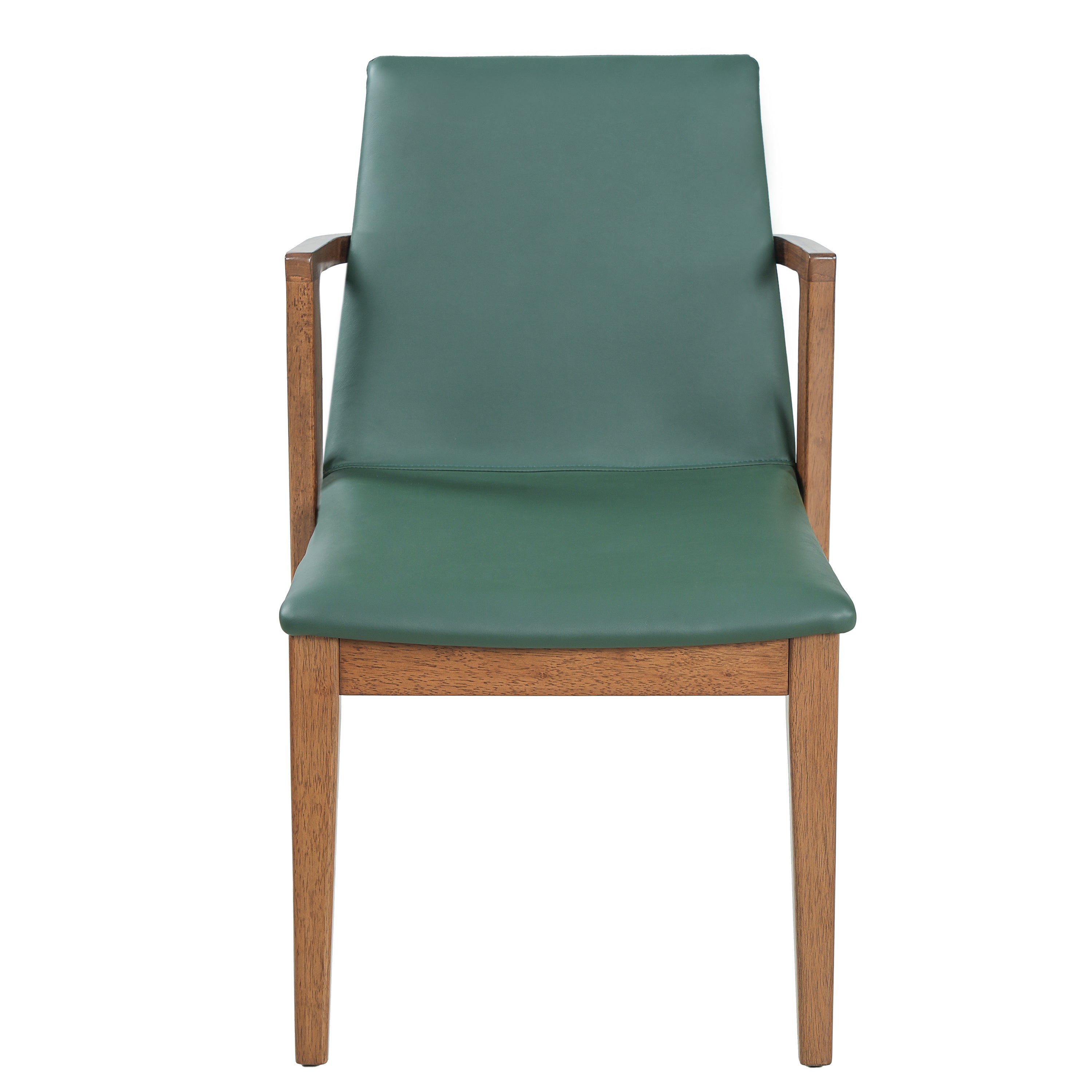 Isar Upholstered Dining Chairs with Solid Rubberwood Arm Frame Set of 2