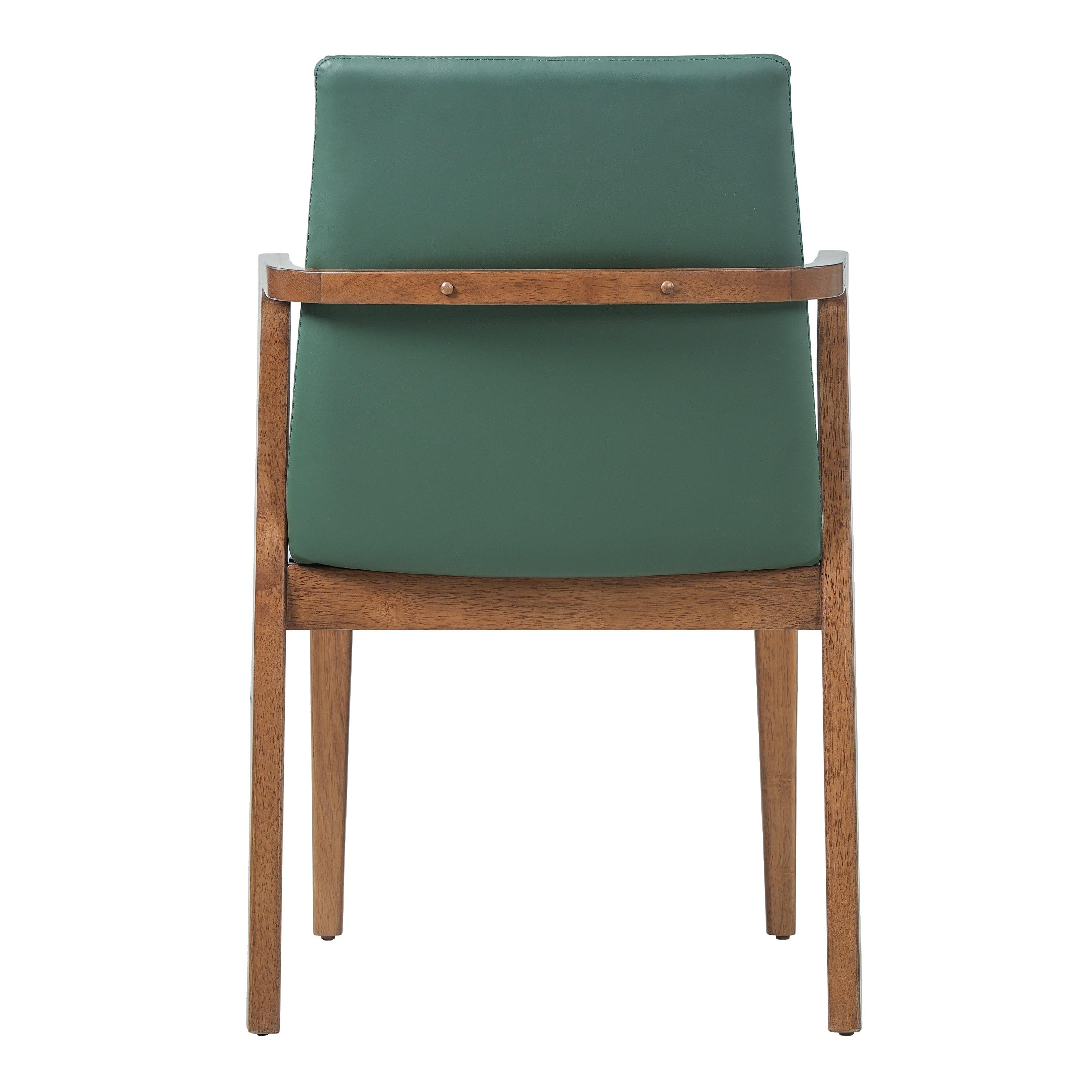 Isar Upholstered Dining Chairs with Solid Rubberwood Arm Frame Set of 2