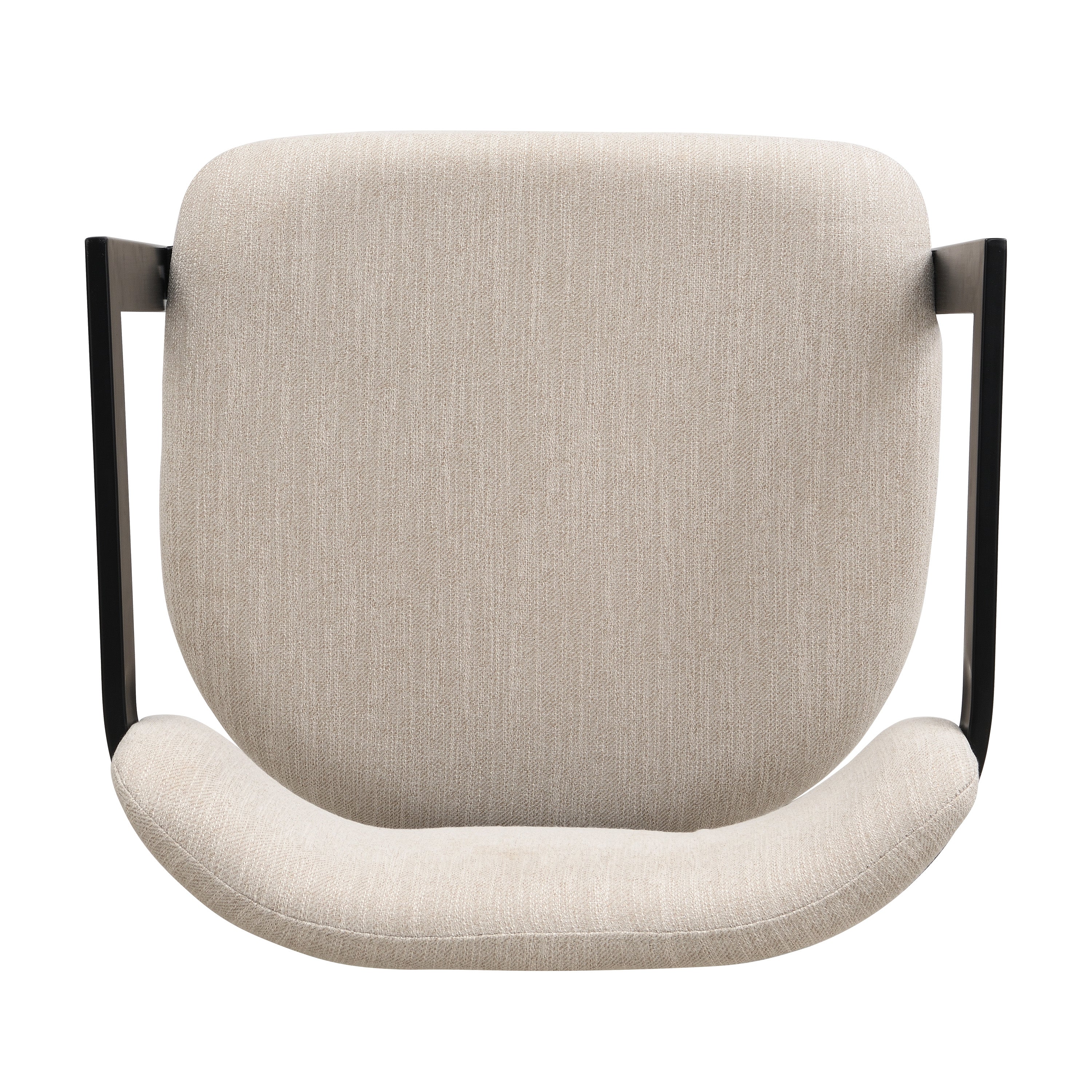 Morava Upholstered Metal Dining Armchairs with Half-Round Base Set of 2