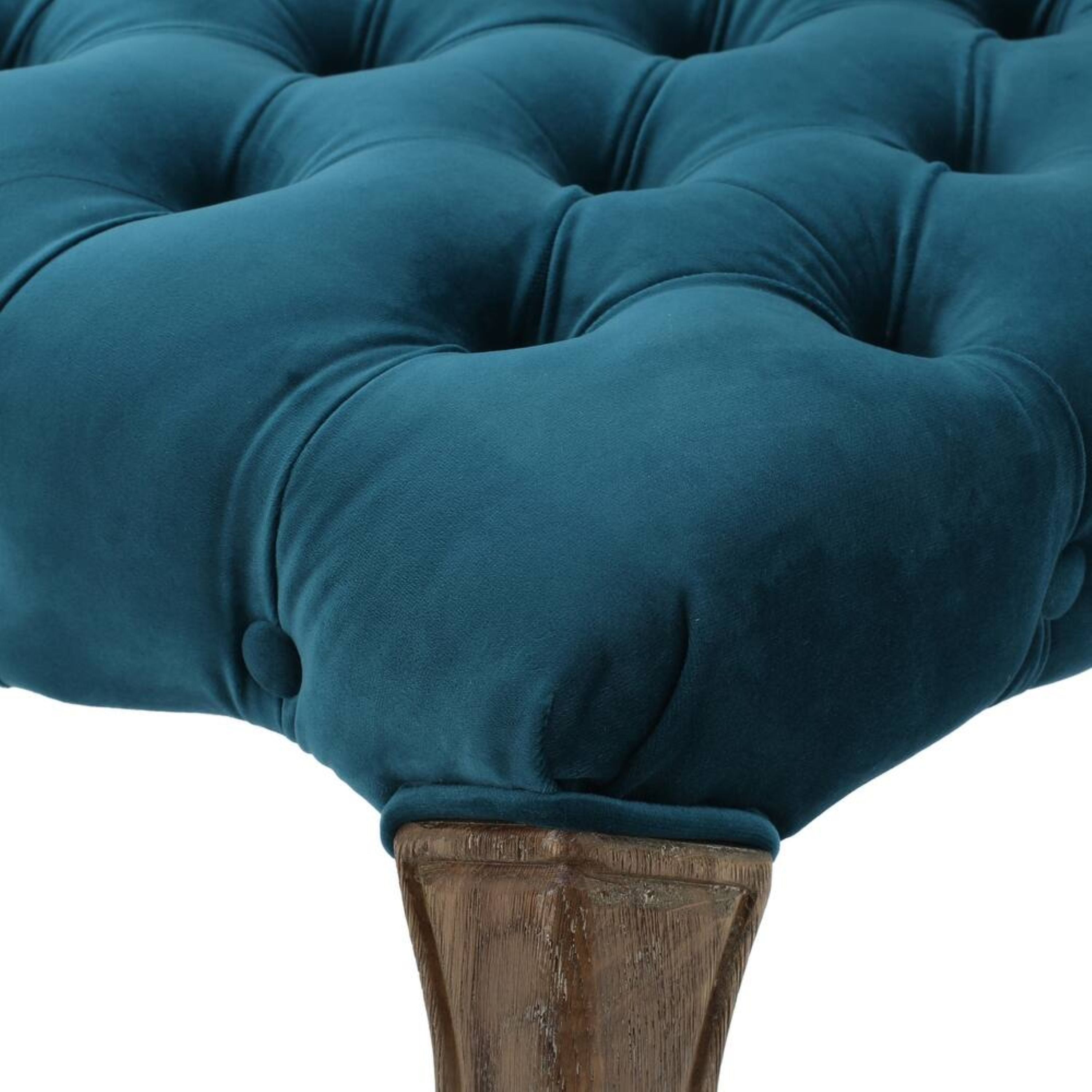 Prespa Tufted Velvet Dining Chairs with Solid Wood Legs Set of 2