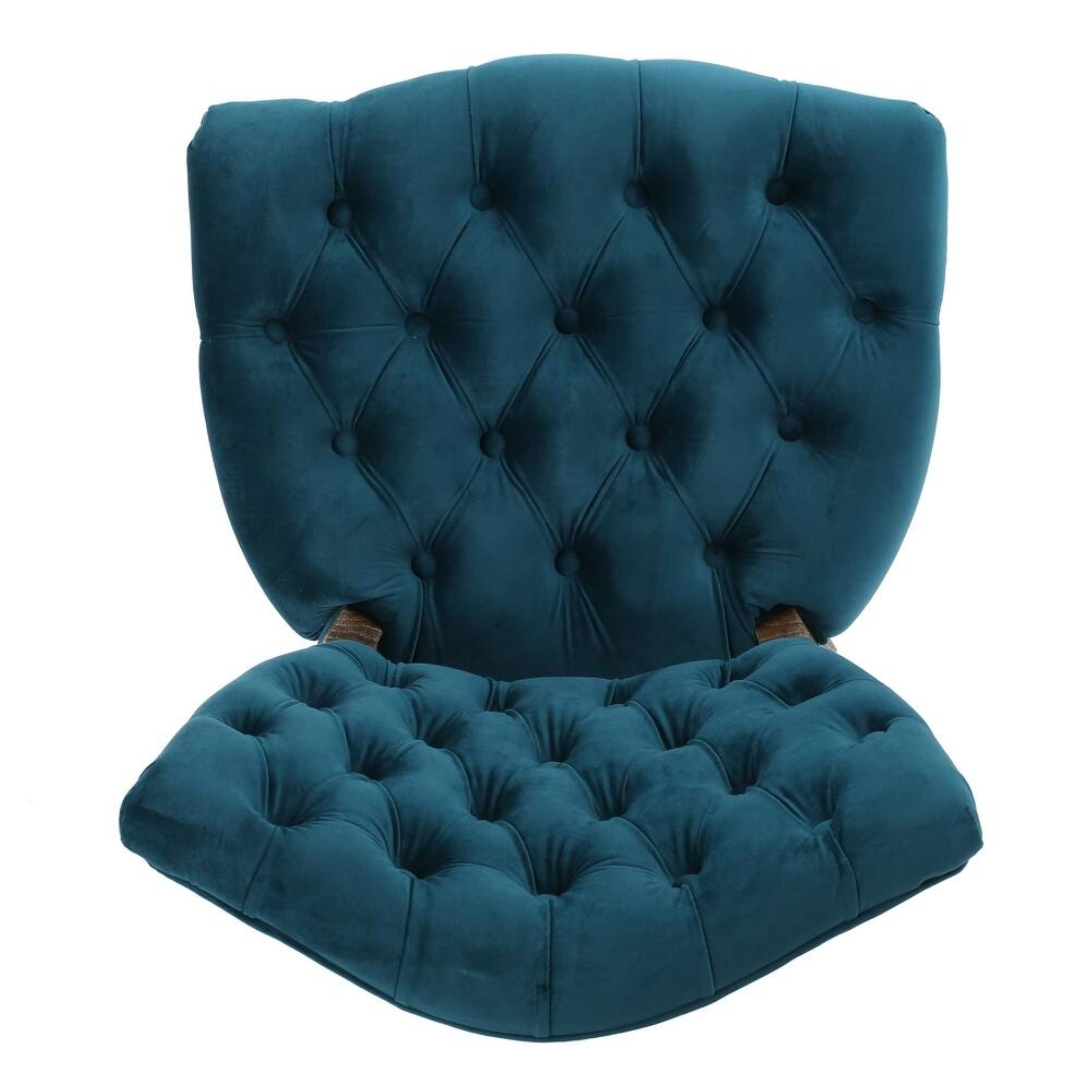 Prespa Tufted Velvet Dining Chairs with Solid Wood Legs Set of 2
