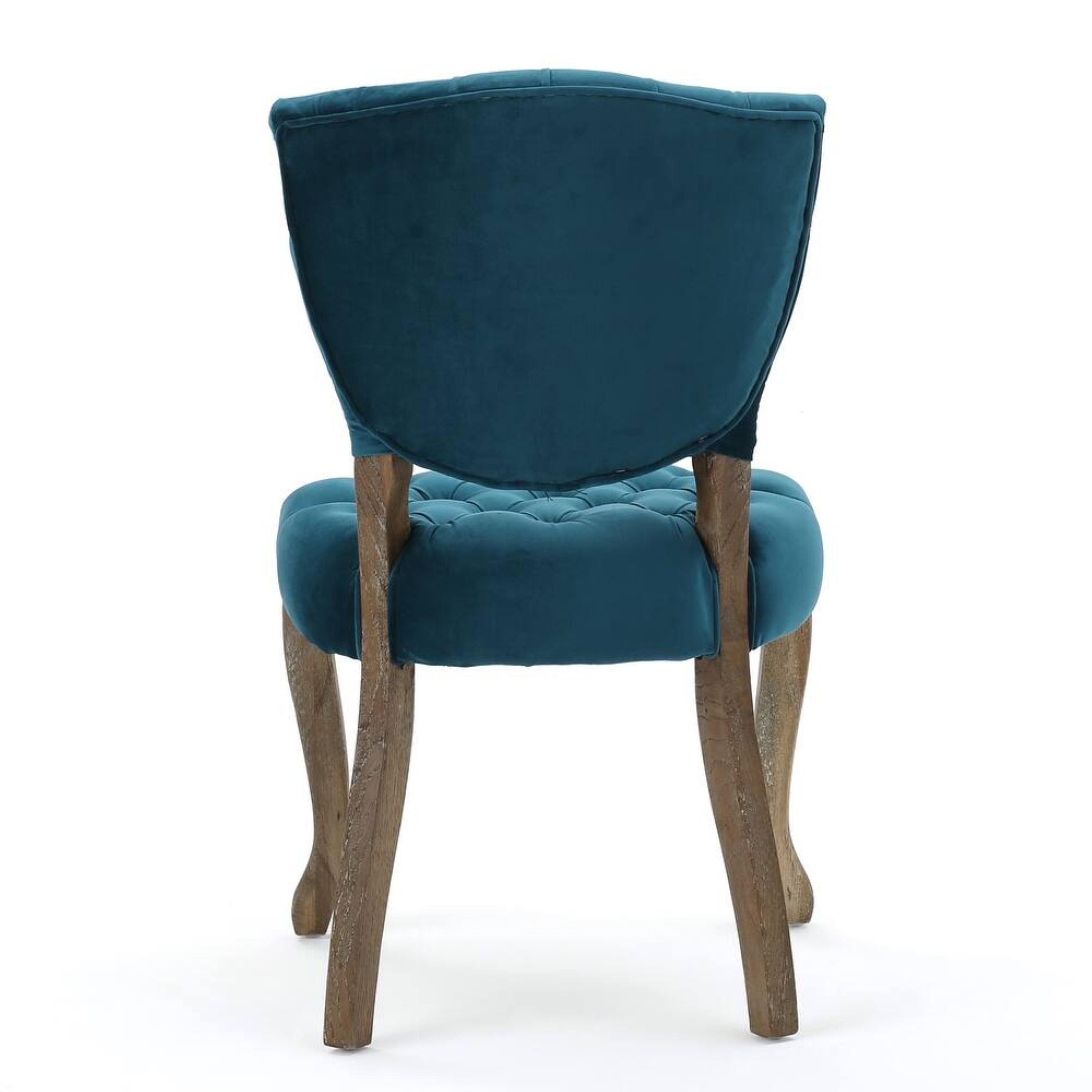 Prespa Tufted Velvet Dining Chairs with Solid Wood Legs Set of 2