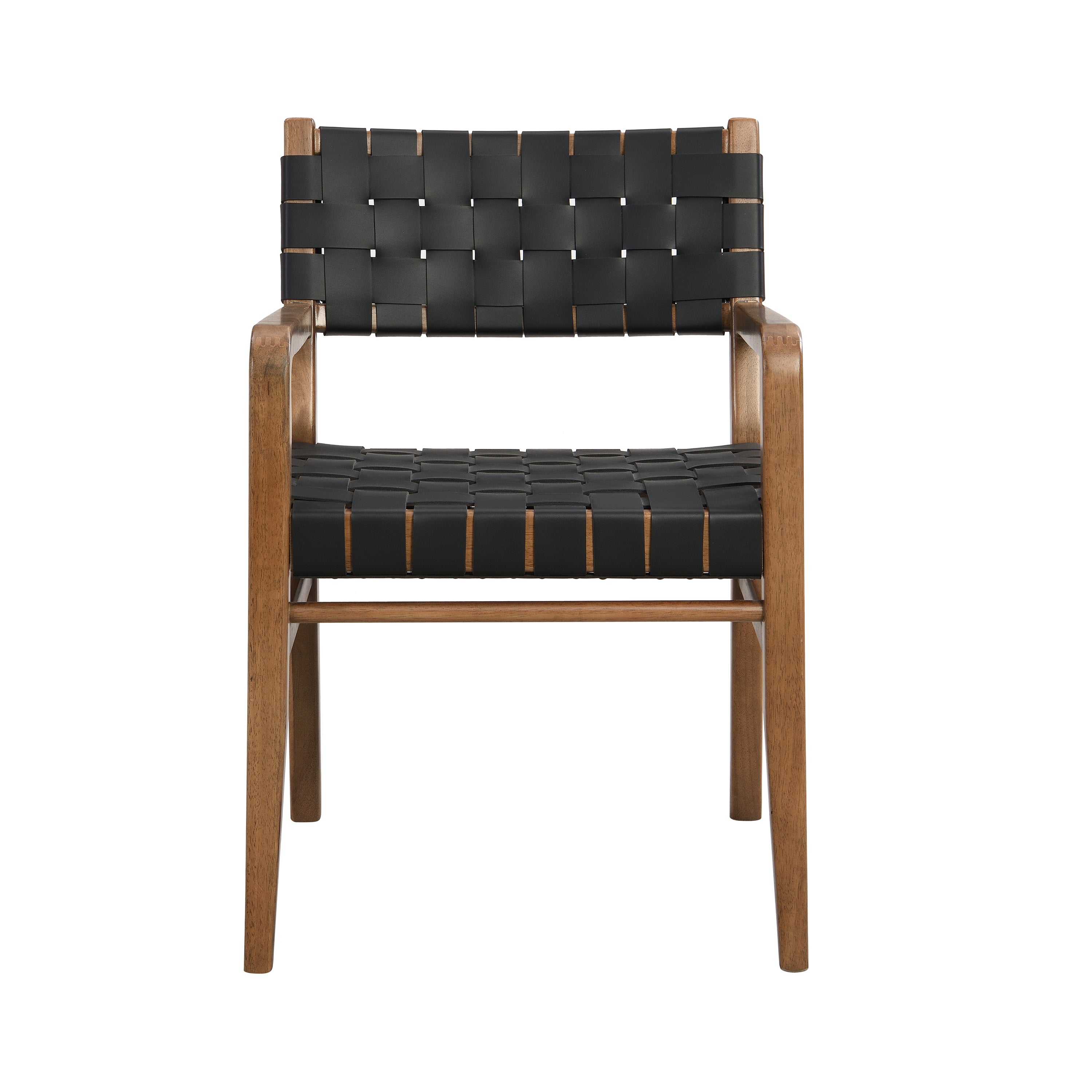 Vardar Faux Leather Dining Chairs with Rubberwood Frame Set of 2