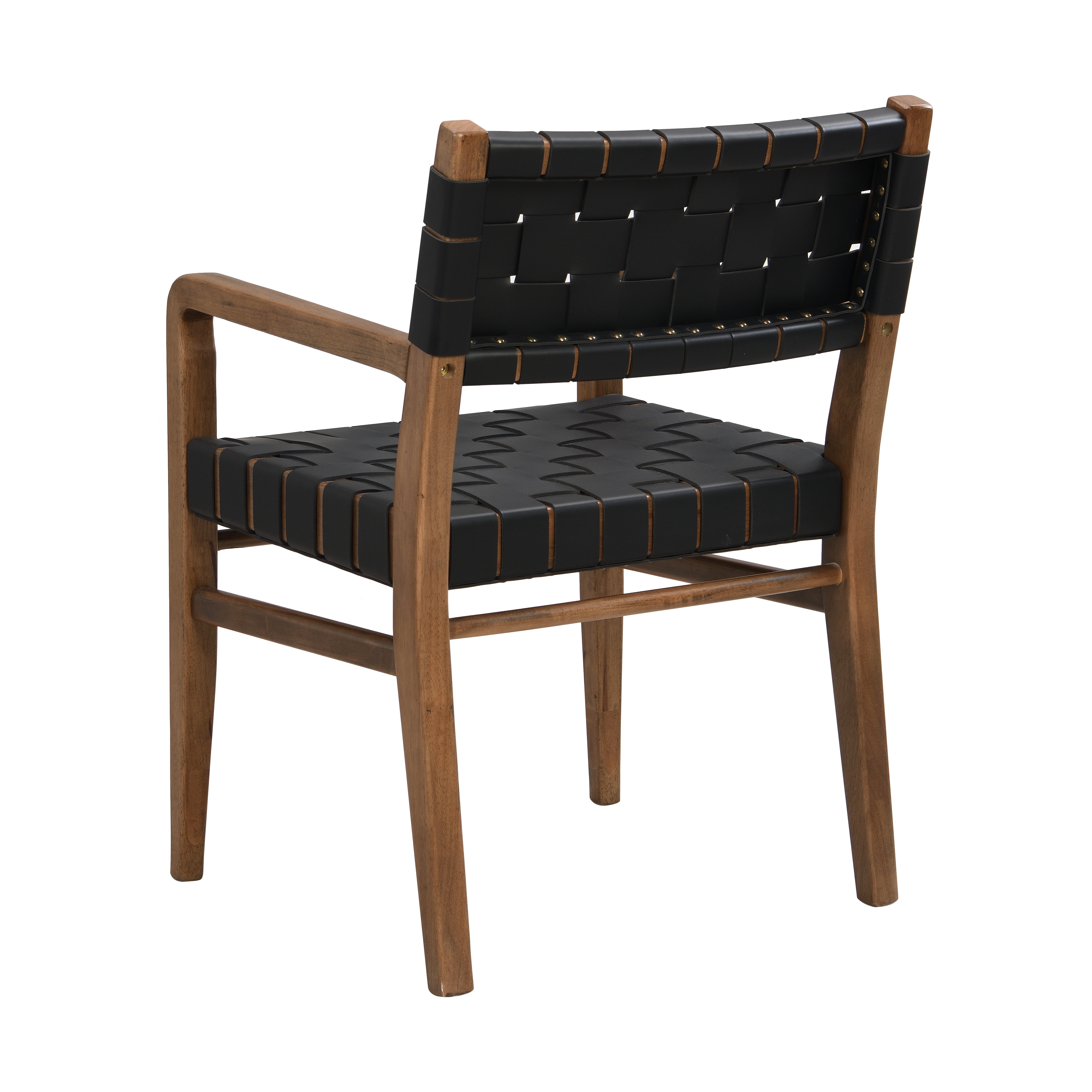 Vardar Faux Leather Dining Chairs with Rubberwood Frame Set of 2