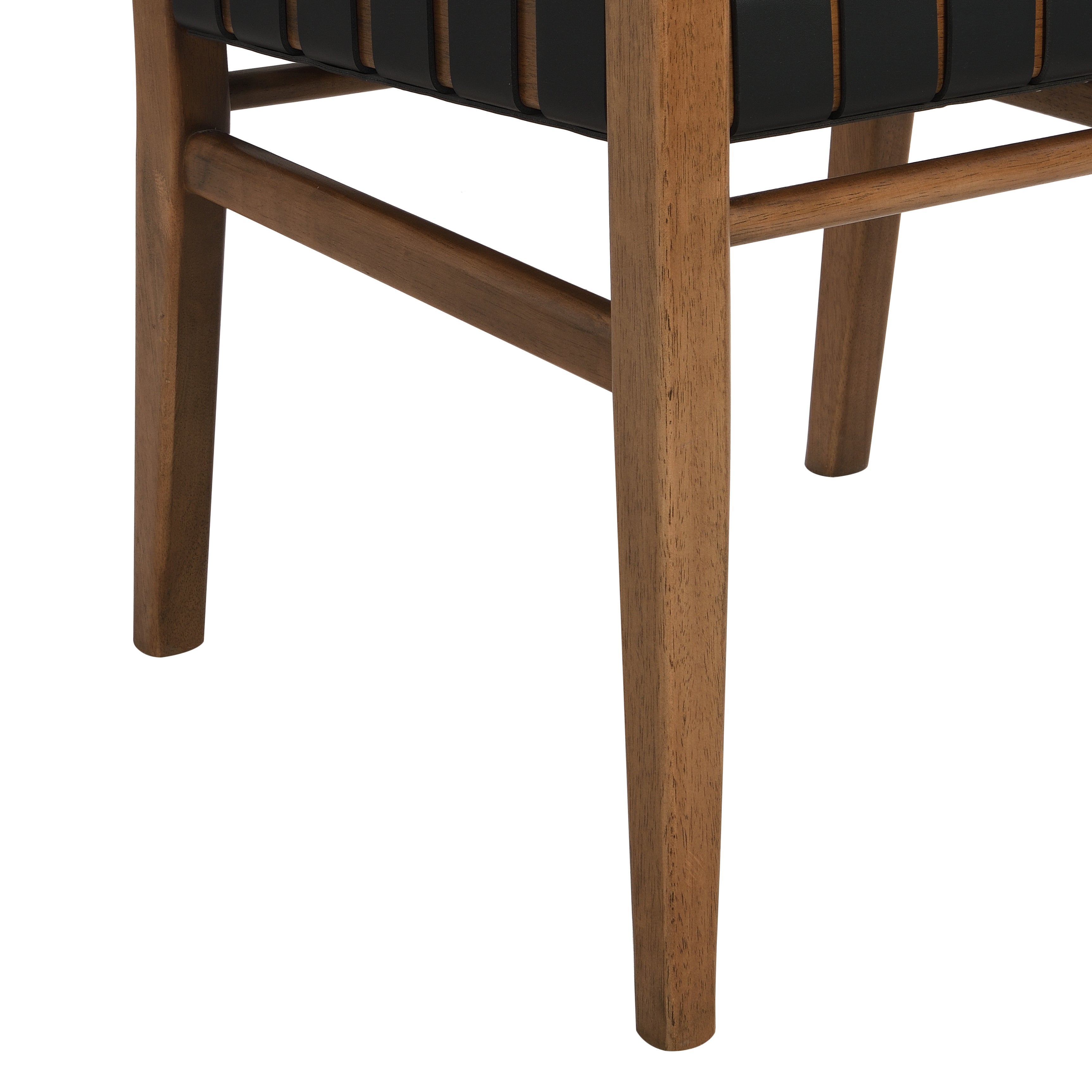 Vardar Faux Leather Dining Chairs with Rubberwood Frame Set of 2