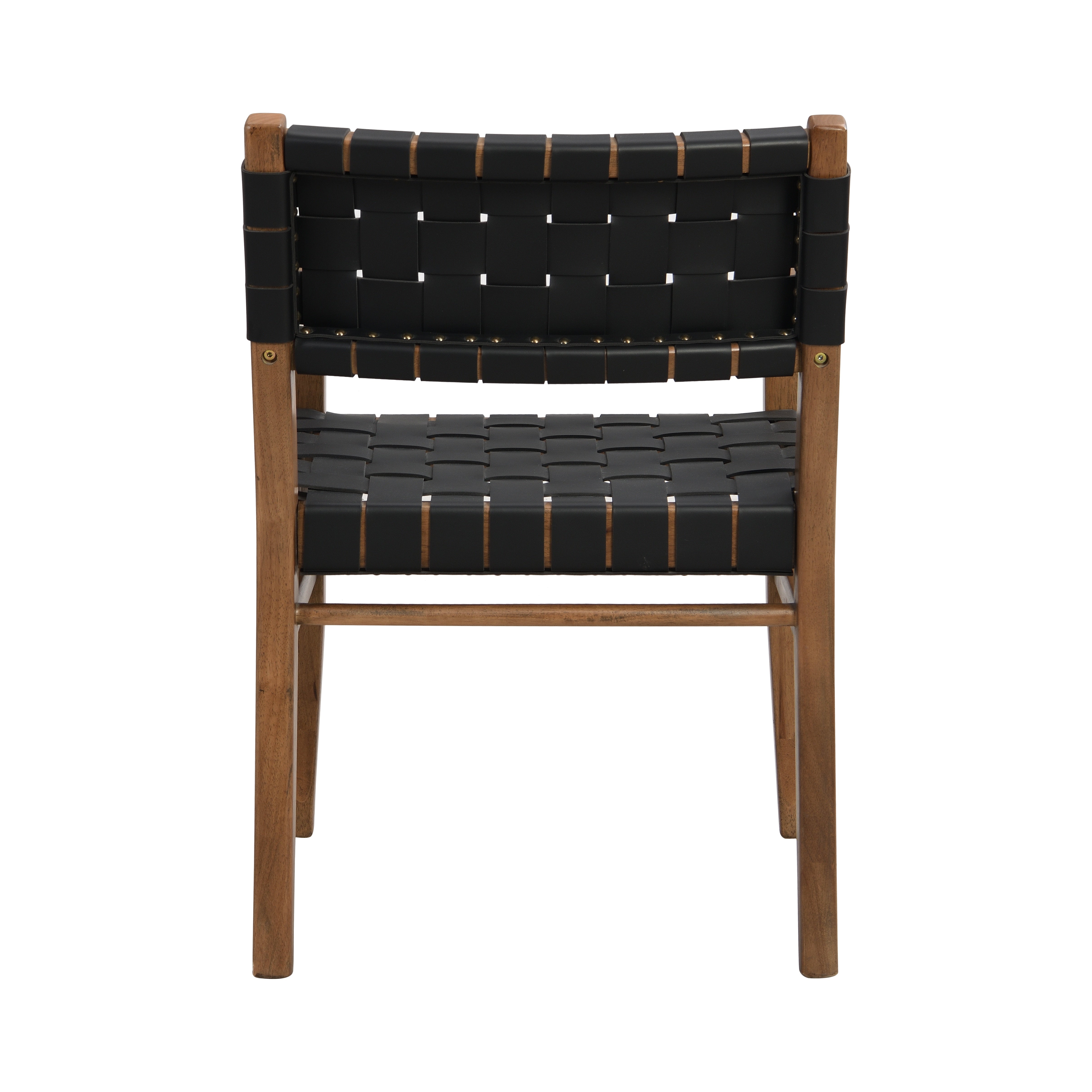Vardar Faux Leather Dining Chairs with Rubberwood Frame Set of 2