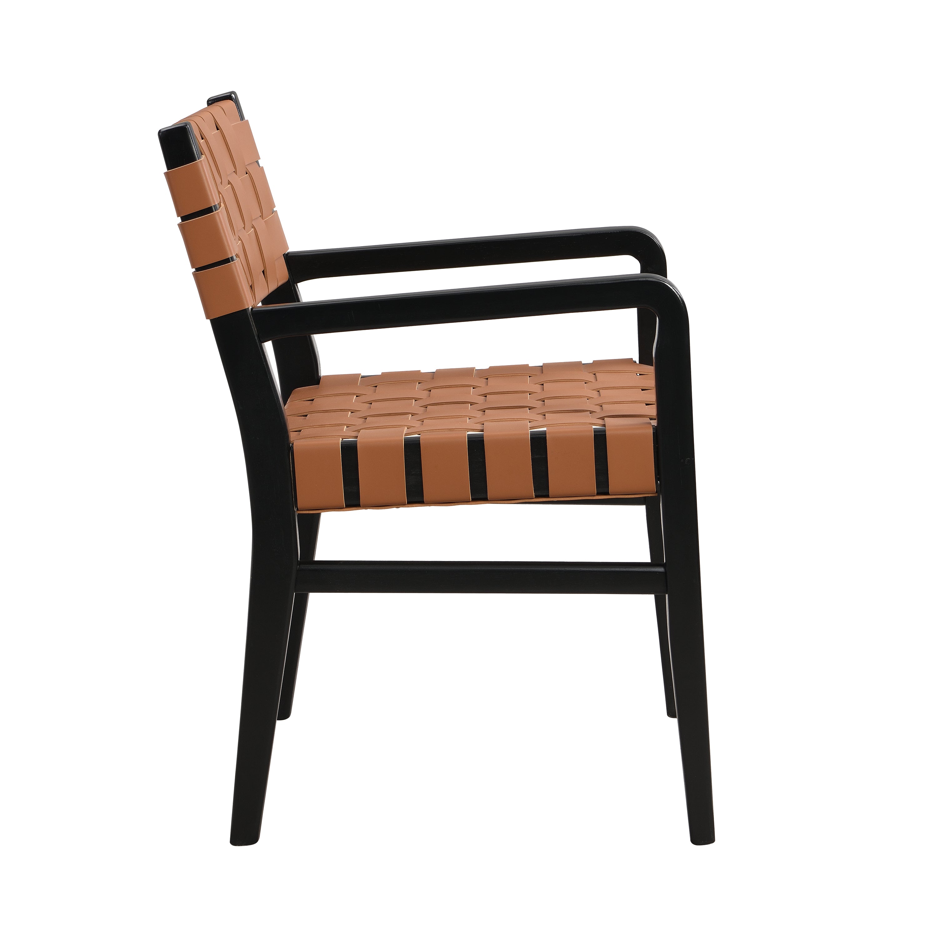 Vardar Faux Leather Dining Chairs with Rubberwood Frame Set of 2