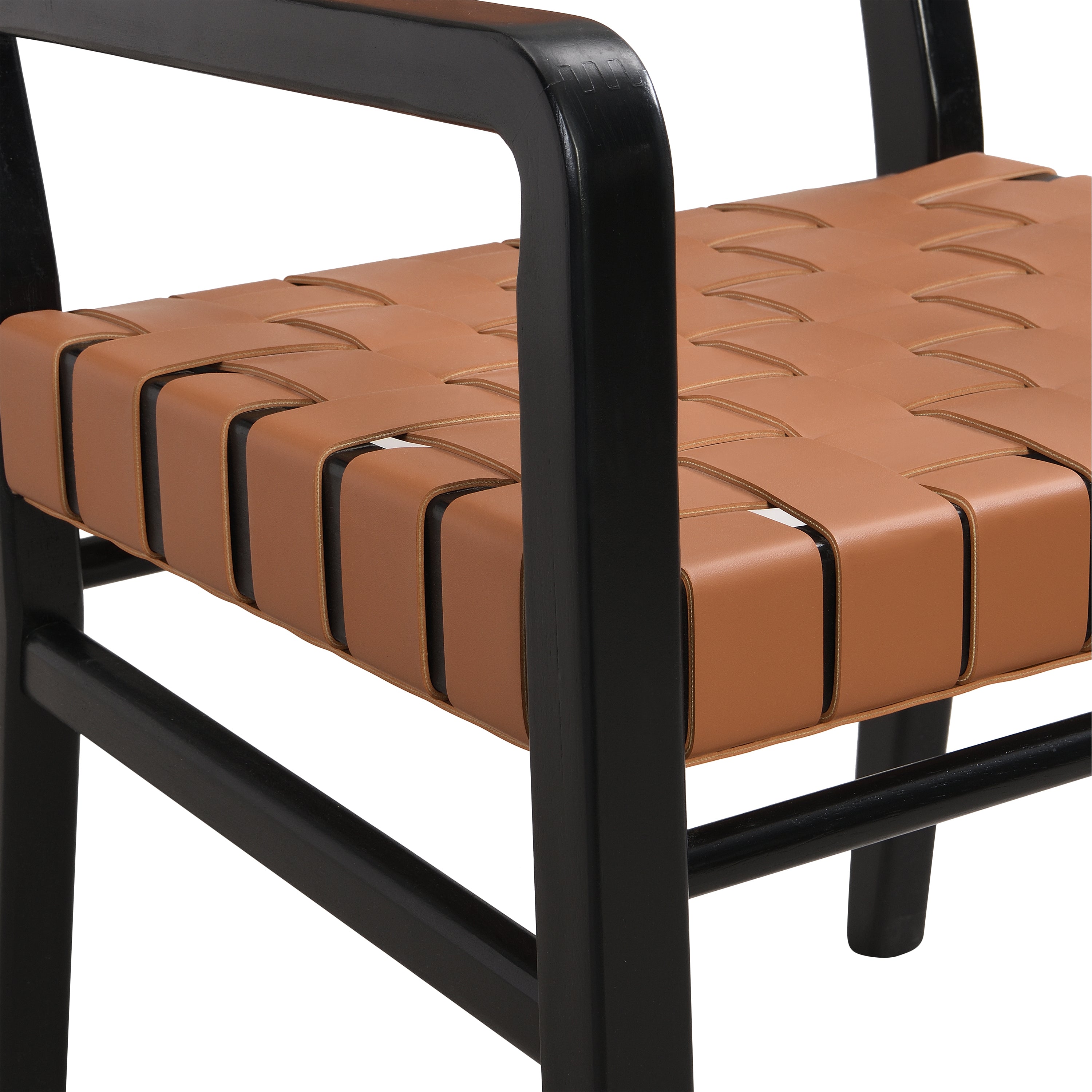 Vardar Faux Leather Dining Chairs with Rubberwood Frame Set of 2