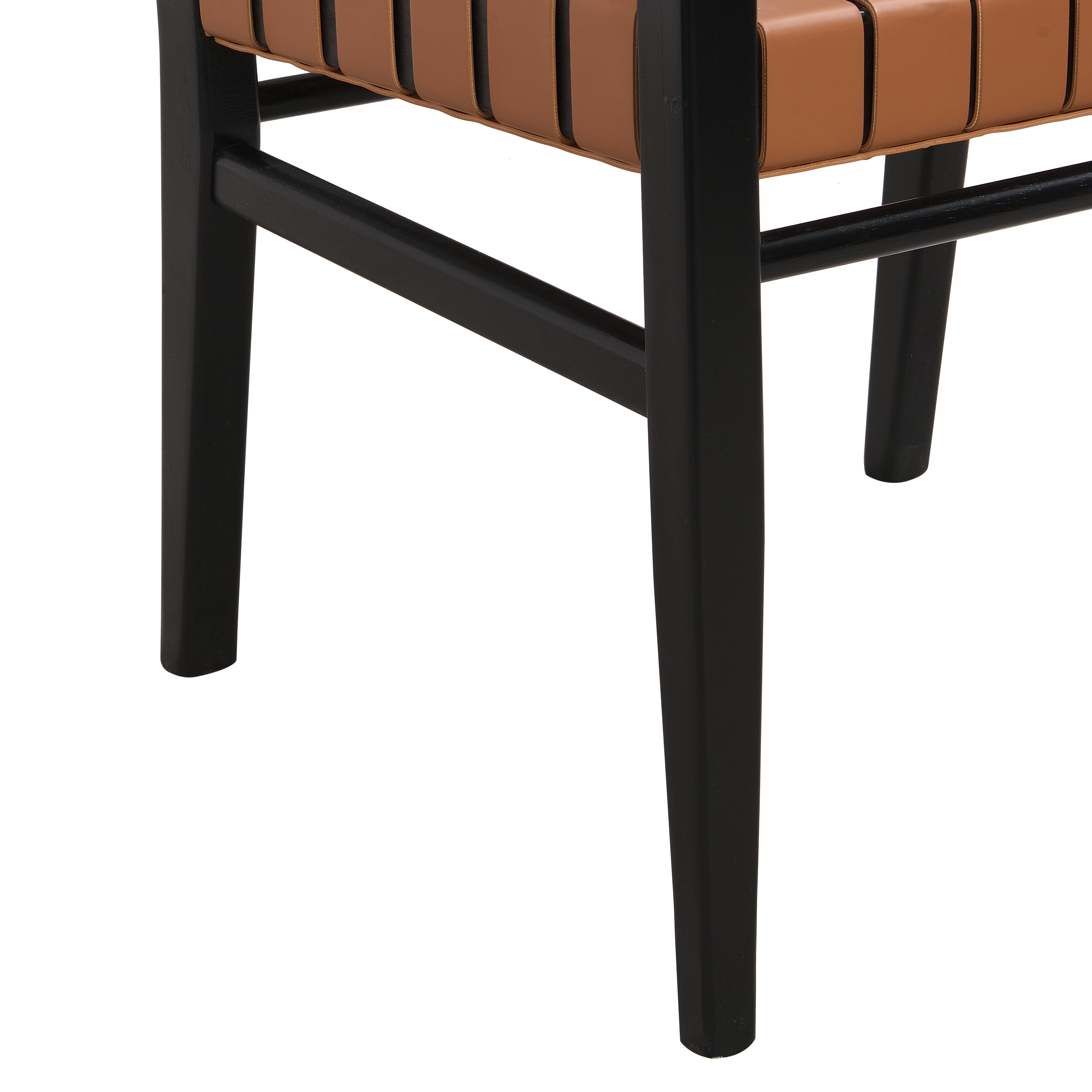 Vardar Faux Leather Dining Chairs with Rubberwood Frame Set of 2