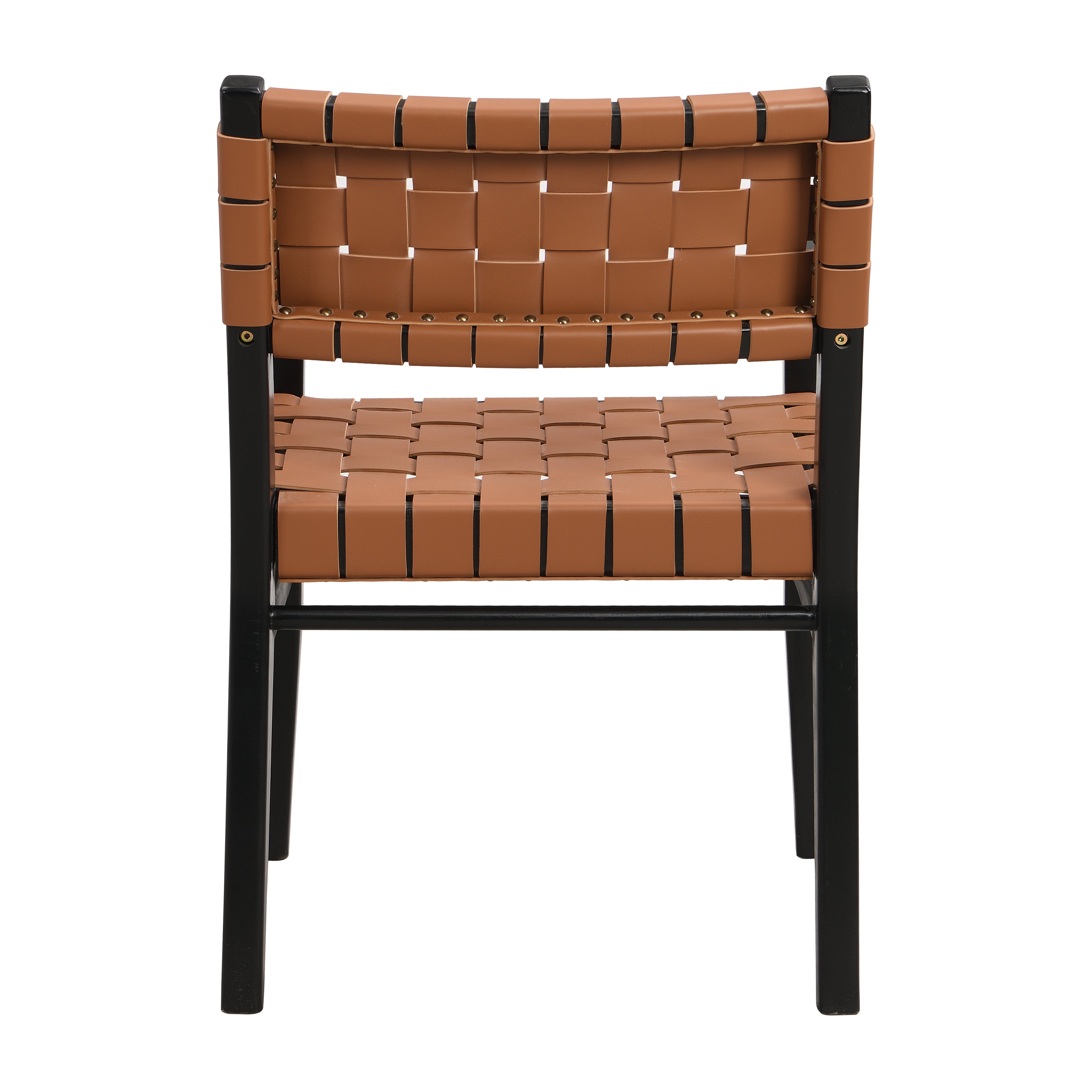 Vardar Faux Leather Dining Chairs with Rubberwood Frame Set of 2