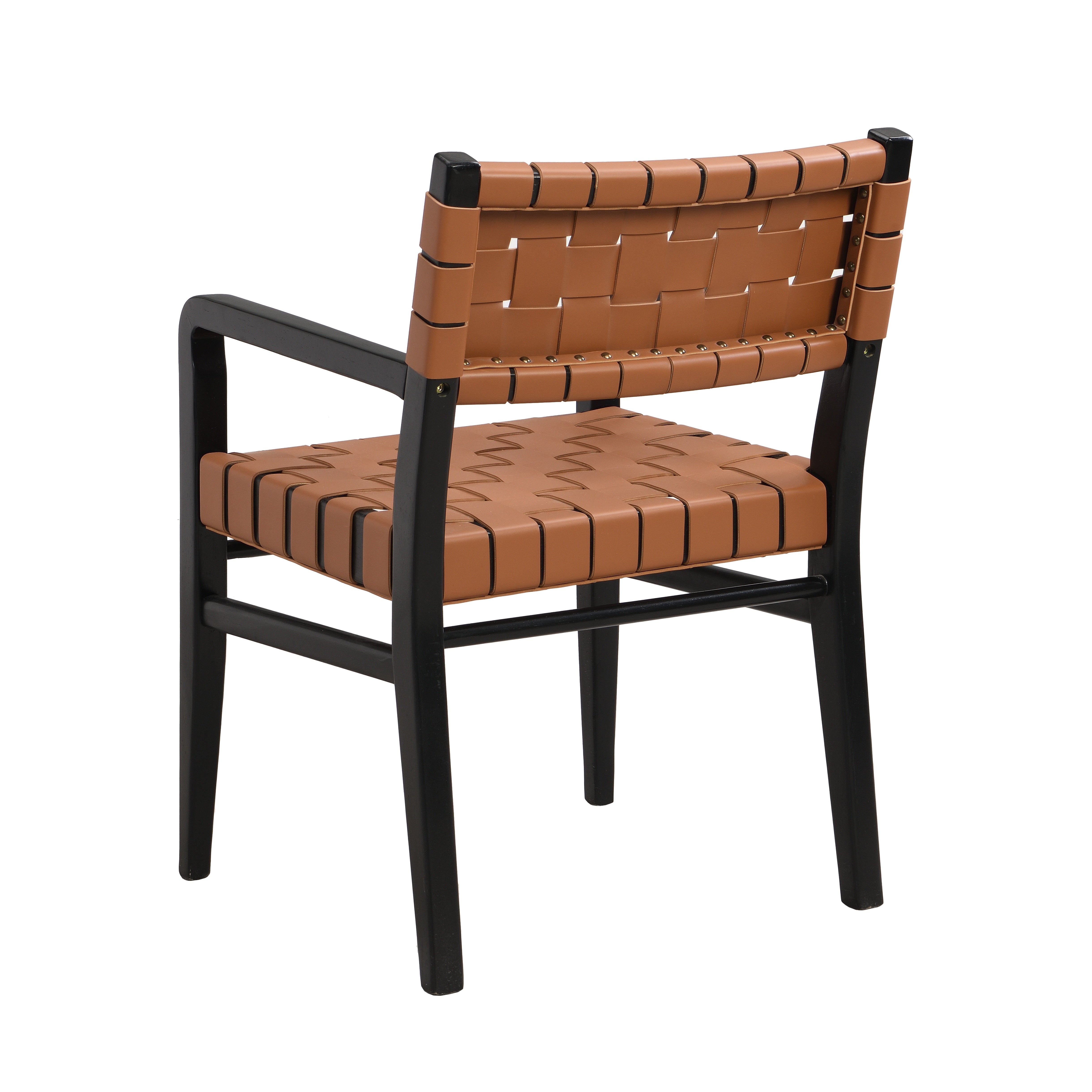 Vardar Faux Leather Dining Chairs with Rubberwood Frame Set of 2