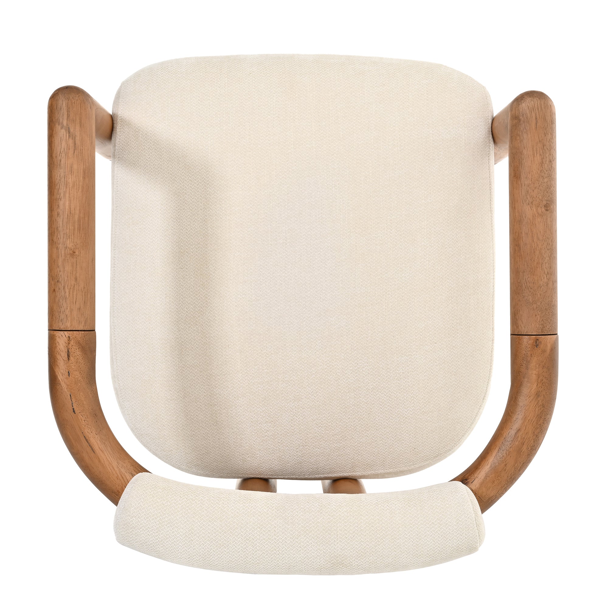 Ohrid Bolster Back Upholstered Dining Chairs with Reeded Wood Legs Set of 2