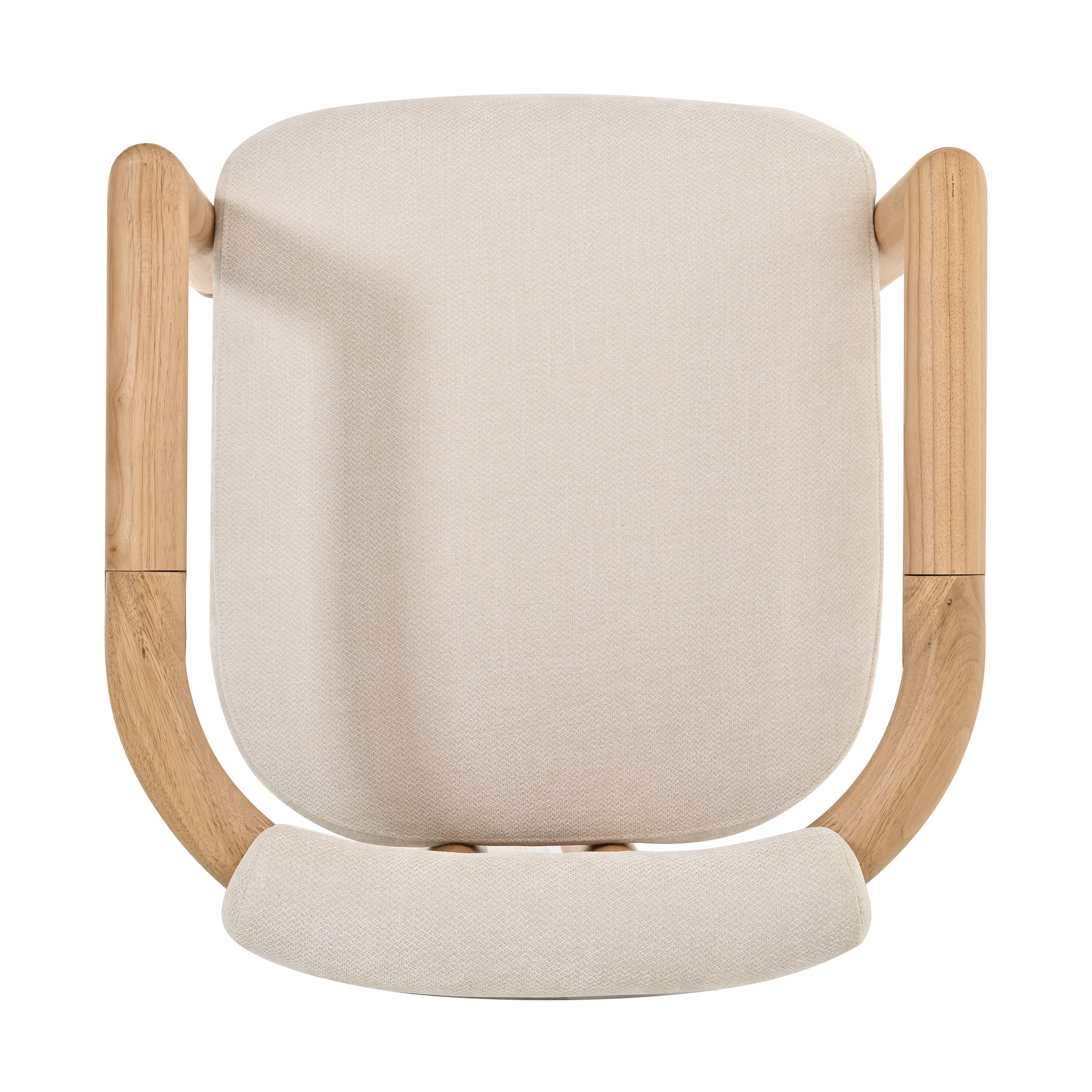 Ohrid Bolster Back Upholstered Dining Chairs with Reeded Wood Legs Set of 2