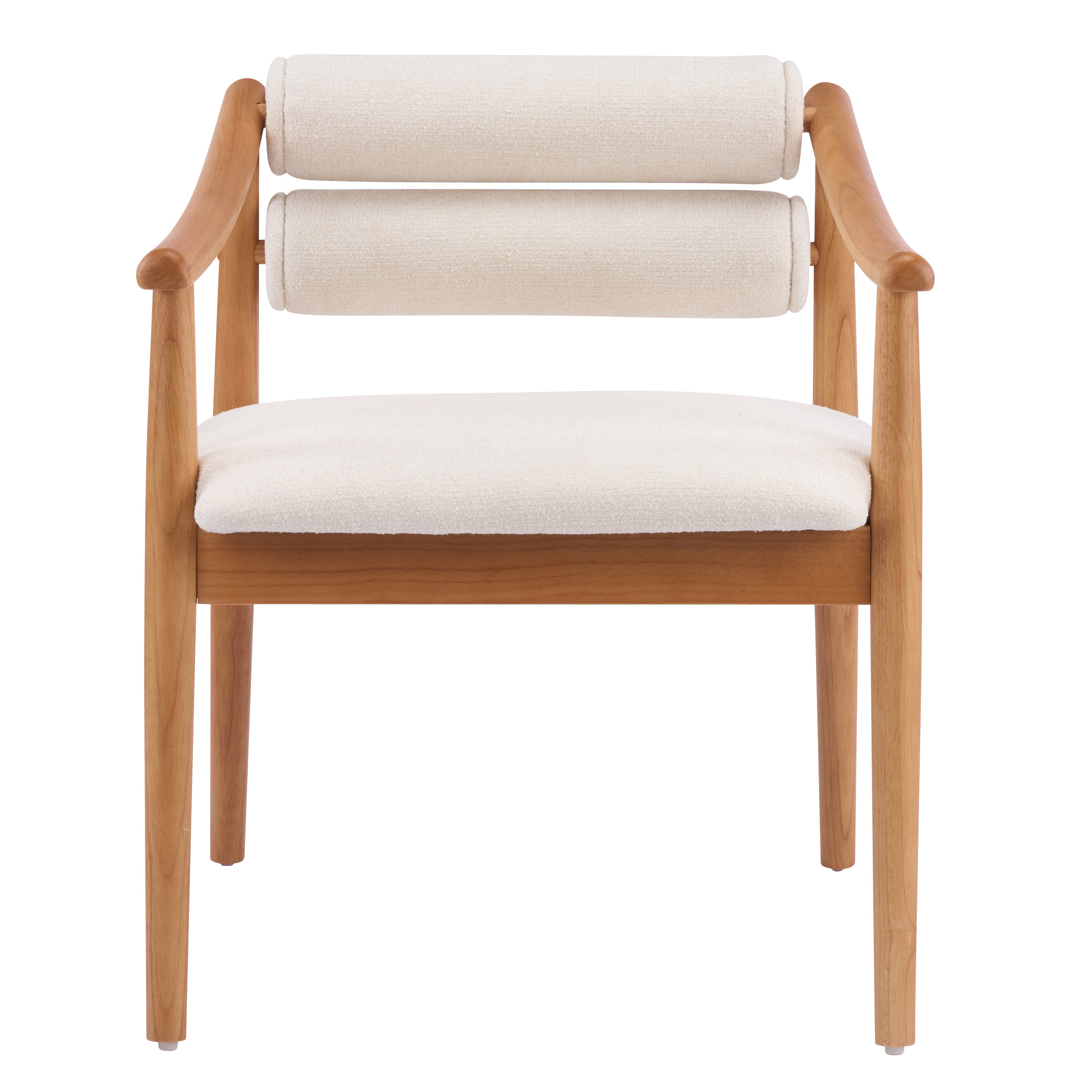 Neman Double Roll Back Dining Chairs with Solid Rubberwood Frame Set of 2