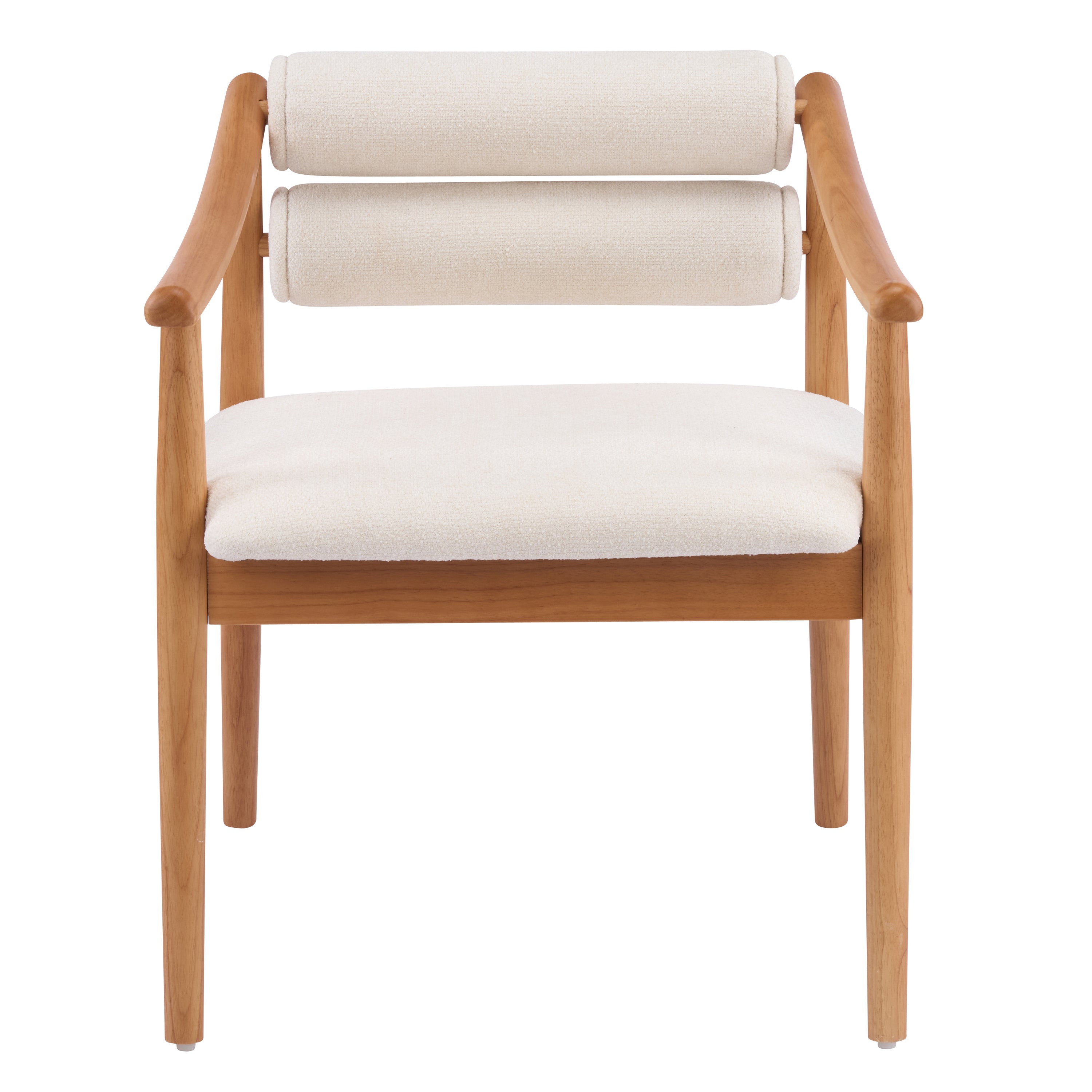 Neman Double Roll Back Dining Chairs with Solid Rubberwood Frame Set of 2