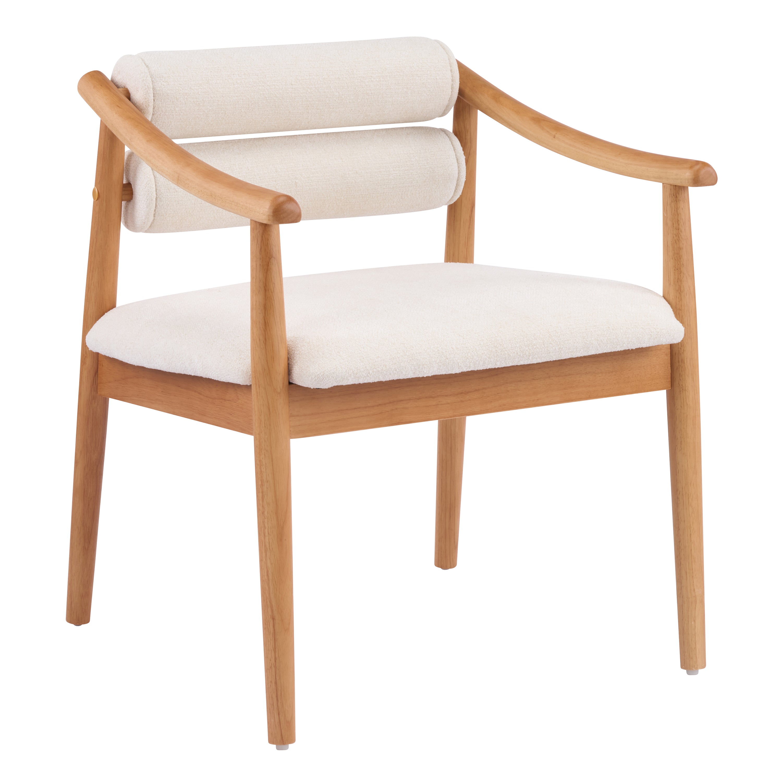 Neman Double Roll Back Dining Chairs with Solid Rubberwood Frame Set of 2