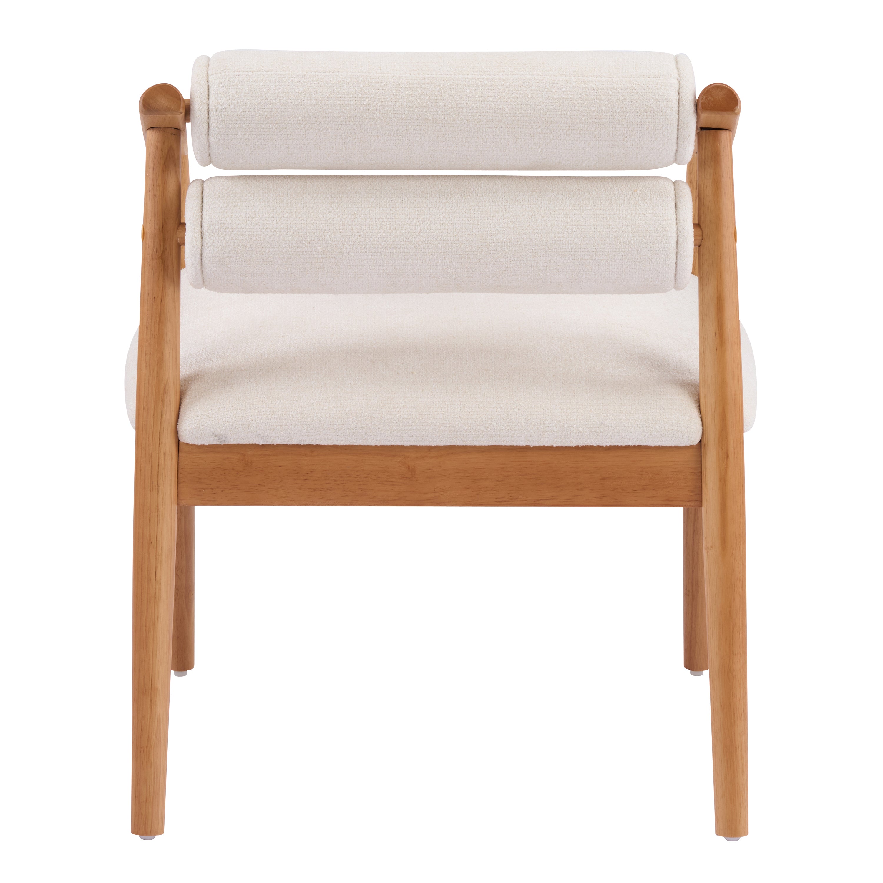 Neman Double Roll Back Dining Chairs with Solid Rubberwood Frame Set of 2