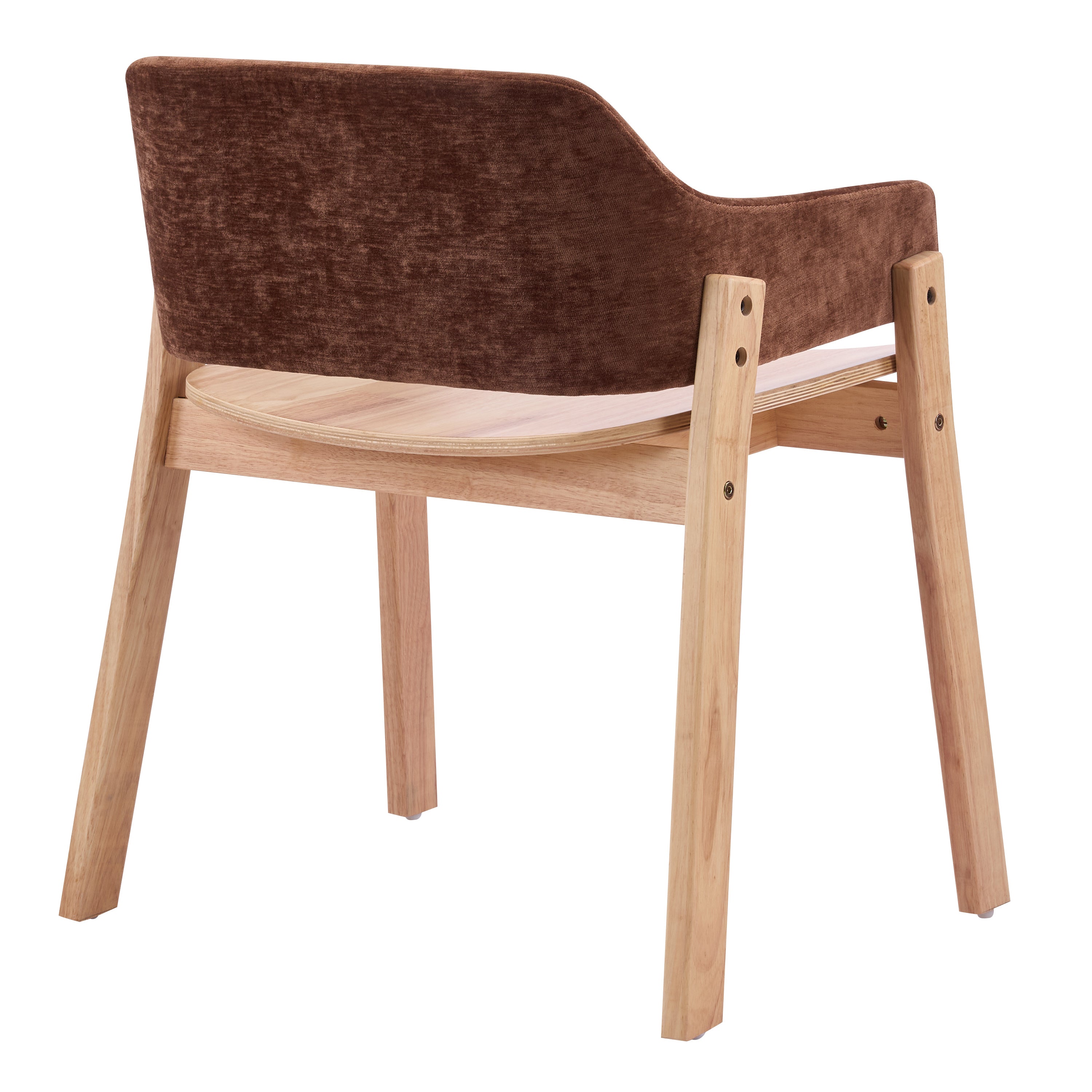 Mjosa Upholstered Arm Dining Chairs with Contoured Wood Seat Set of 2