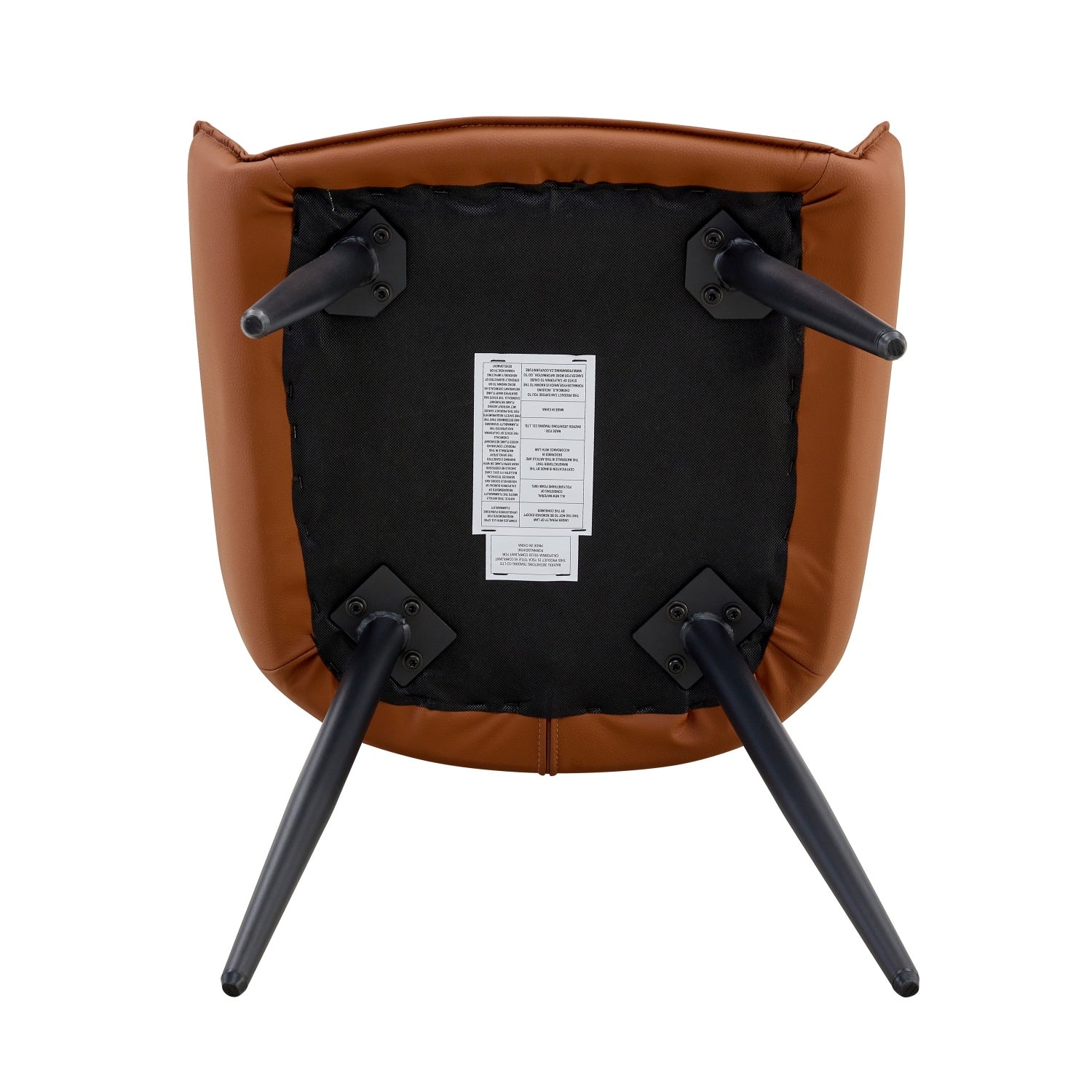 Drina Tufted Faux Leather Dining Chairs with Winged Sides Set of 2