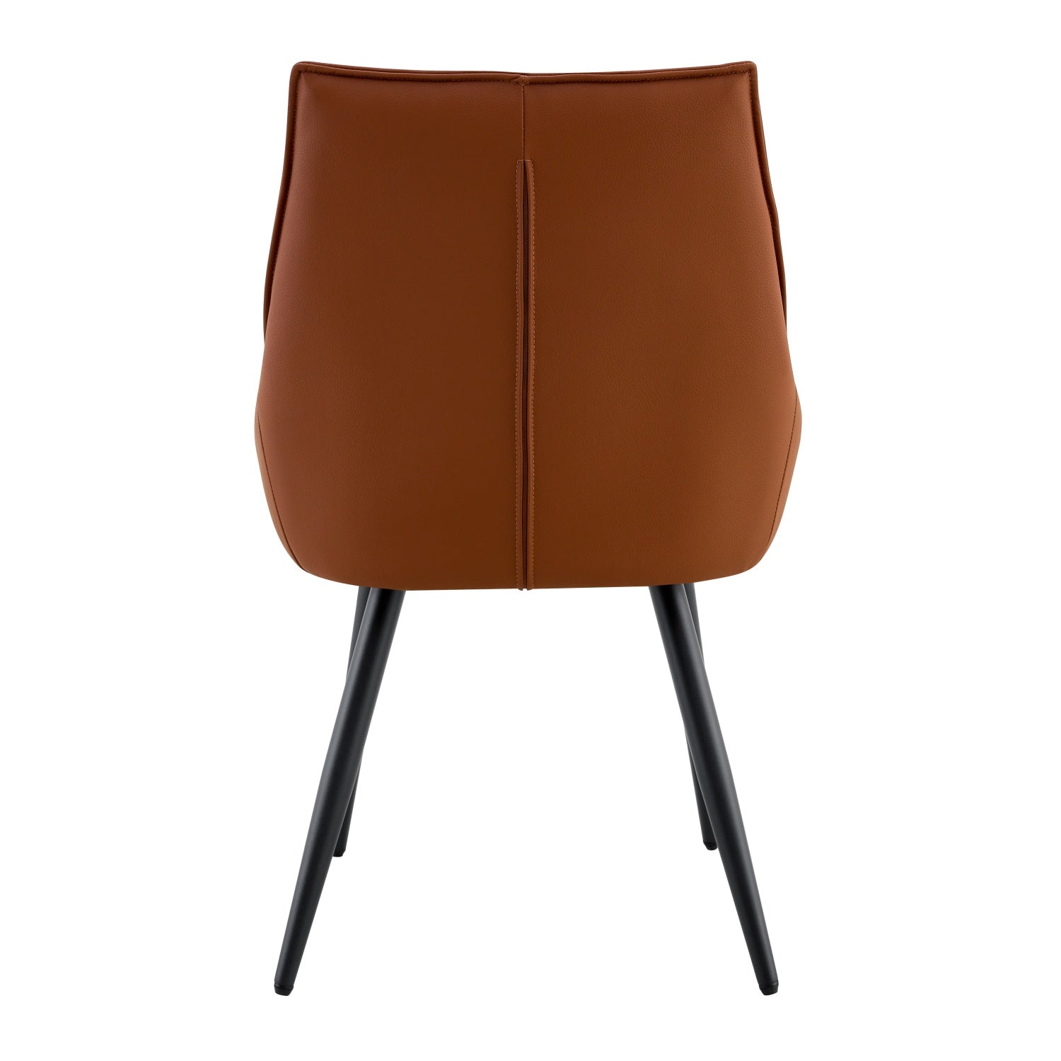 Drina Tufted Faux Leather Dining Chairs with Winged Sides Set of 2