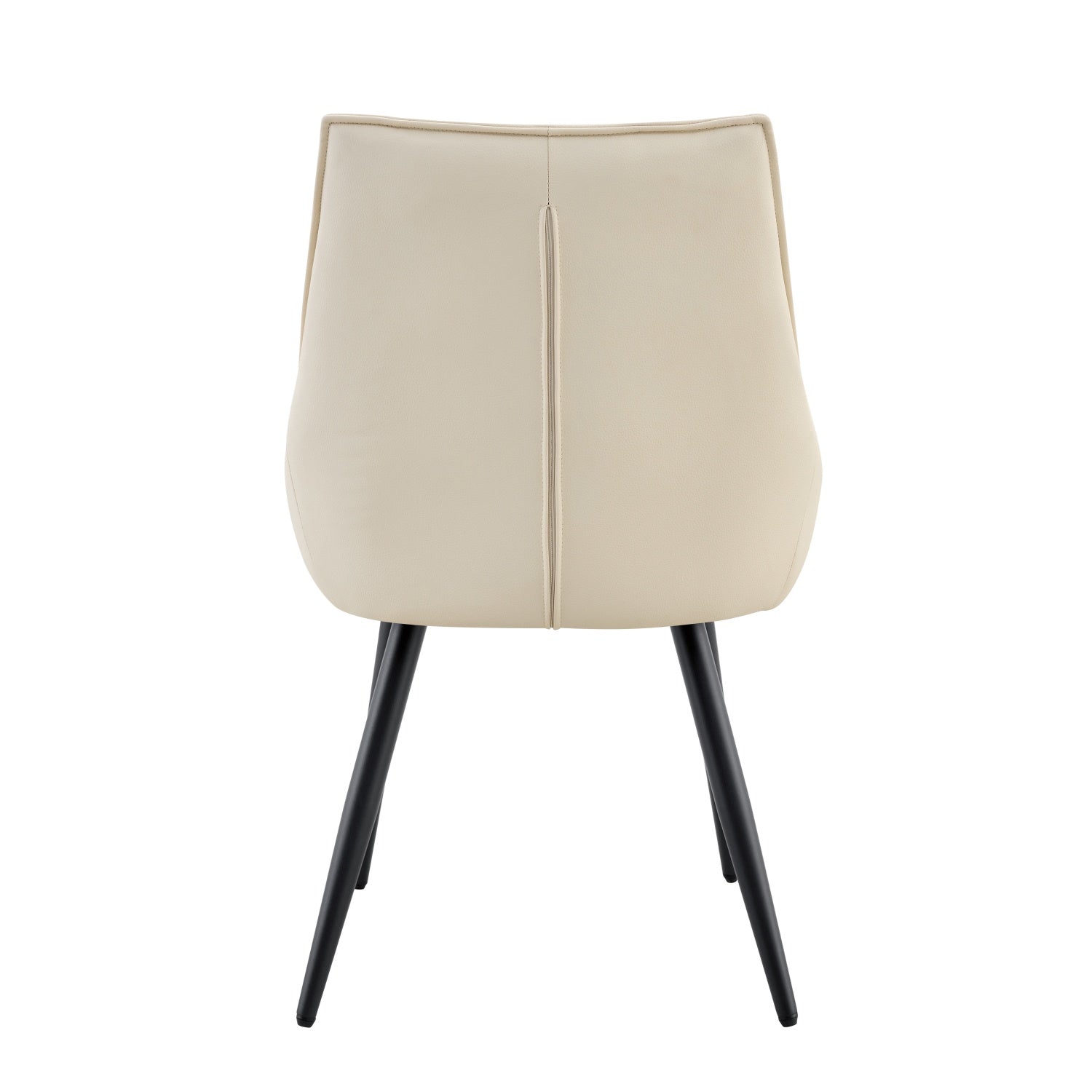 Drina Tufted Faux Leather Dining Chairs with Winged Sides Set of 2