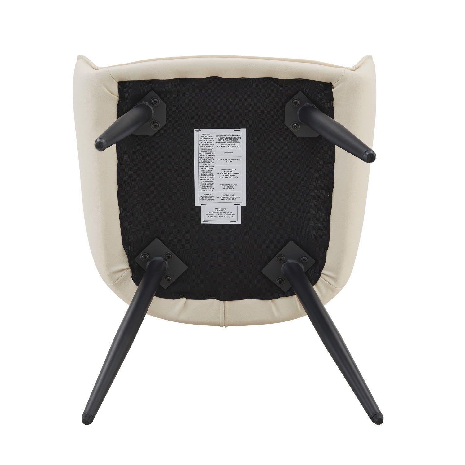 Drina Tufted Faux Leather Dining Chairs with Winged Sides Set of 2
