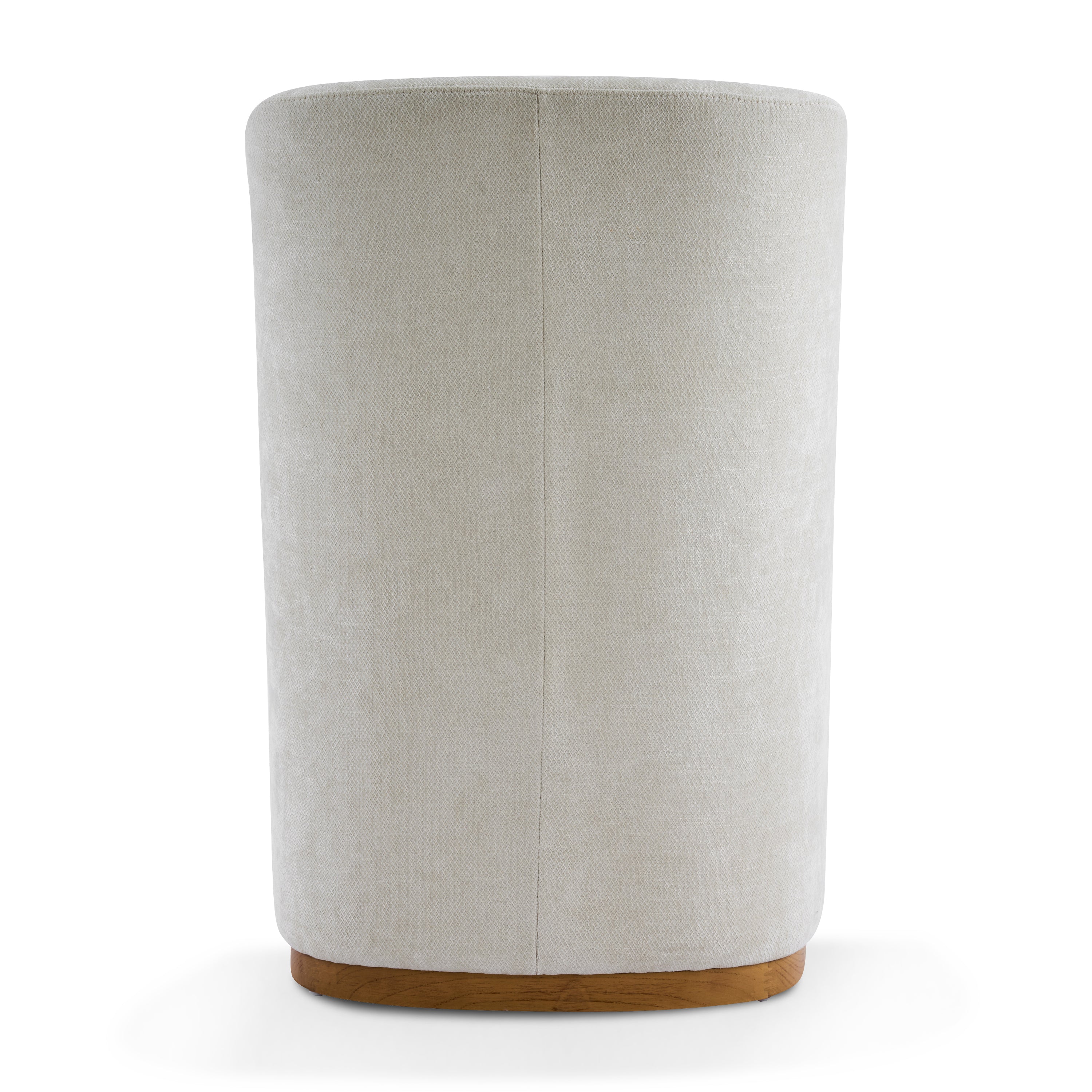 Neretva Chenille Dining Chairs with Wood Plinth Base Set of 2