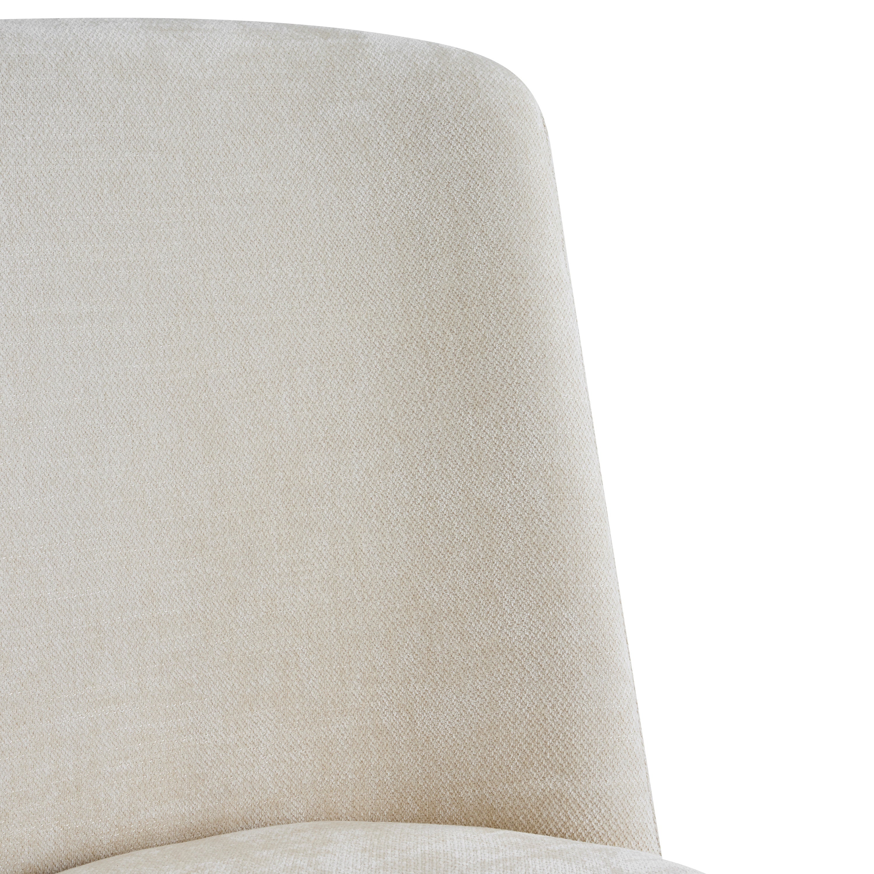 Neretva Chenille Dining Chairs with Wood Plinth Base Set of 2
