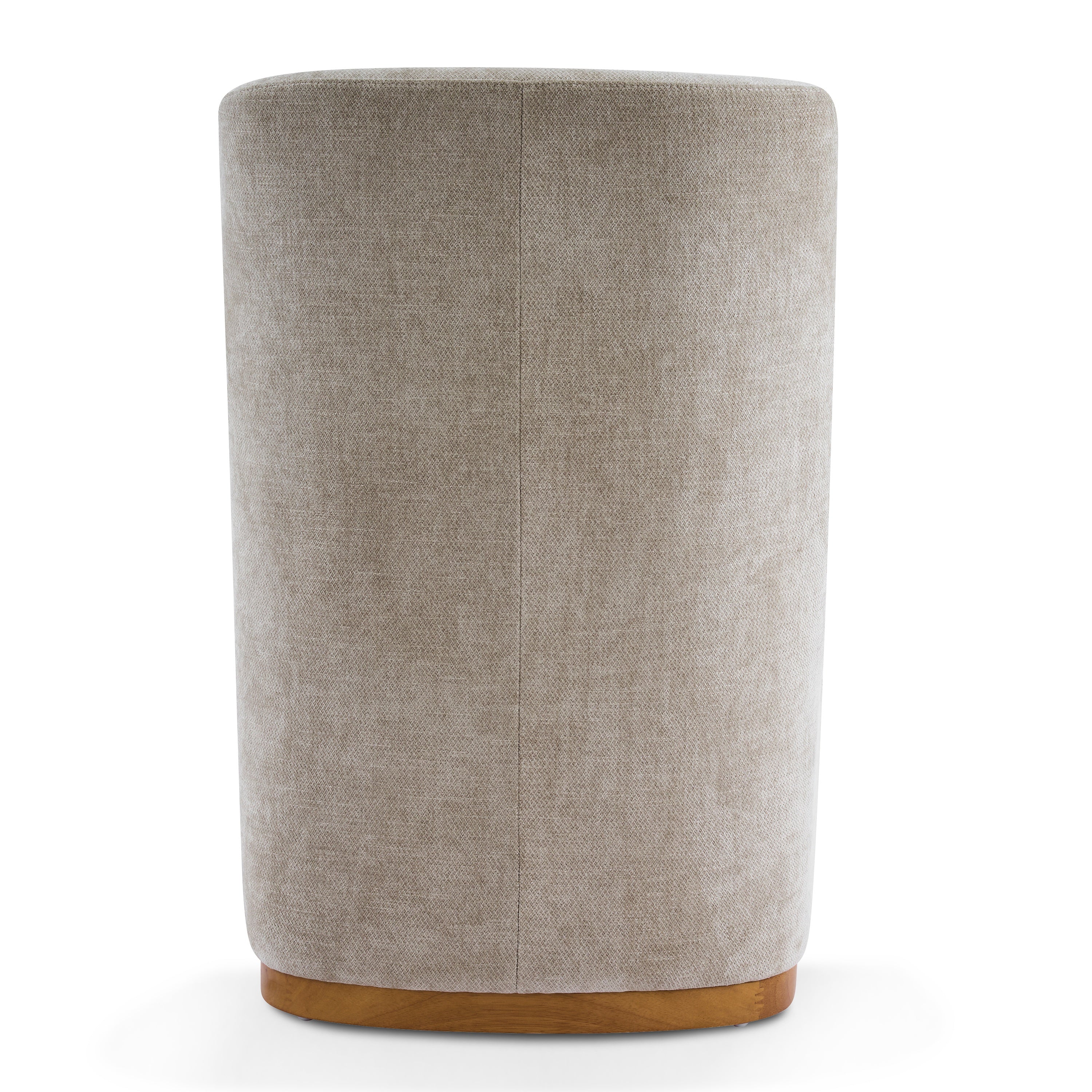 Neretva Chenille Dining Chairs with Wood Plinth Base Set of 2