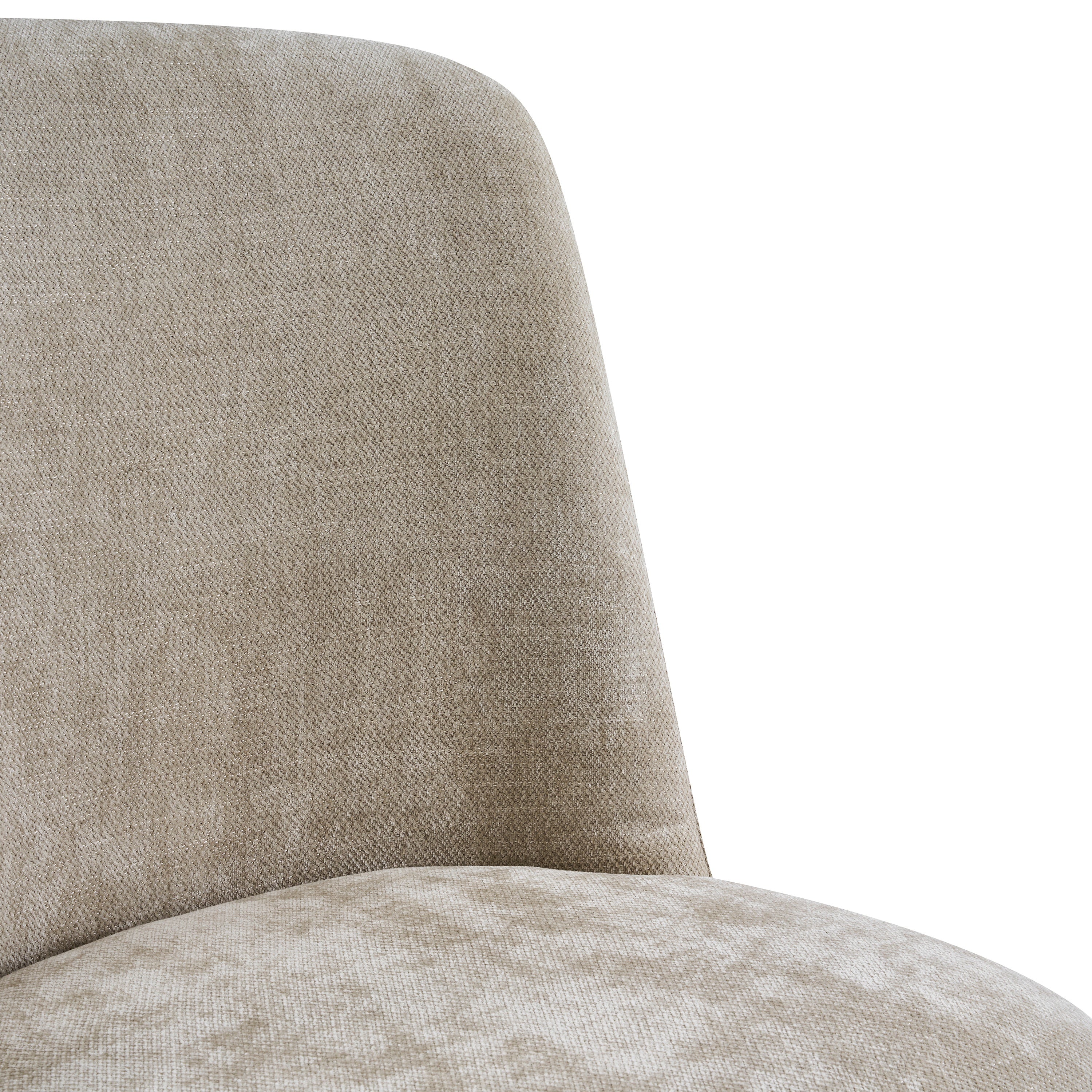 Neretva Chenille Dining Chairs with Wood Plinth Base Set of 2
