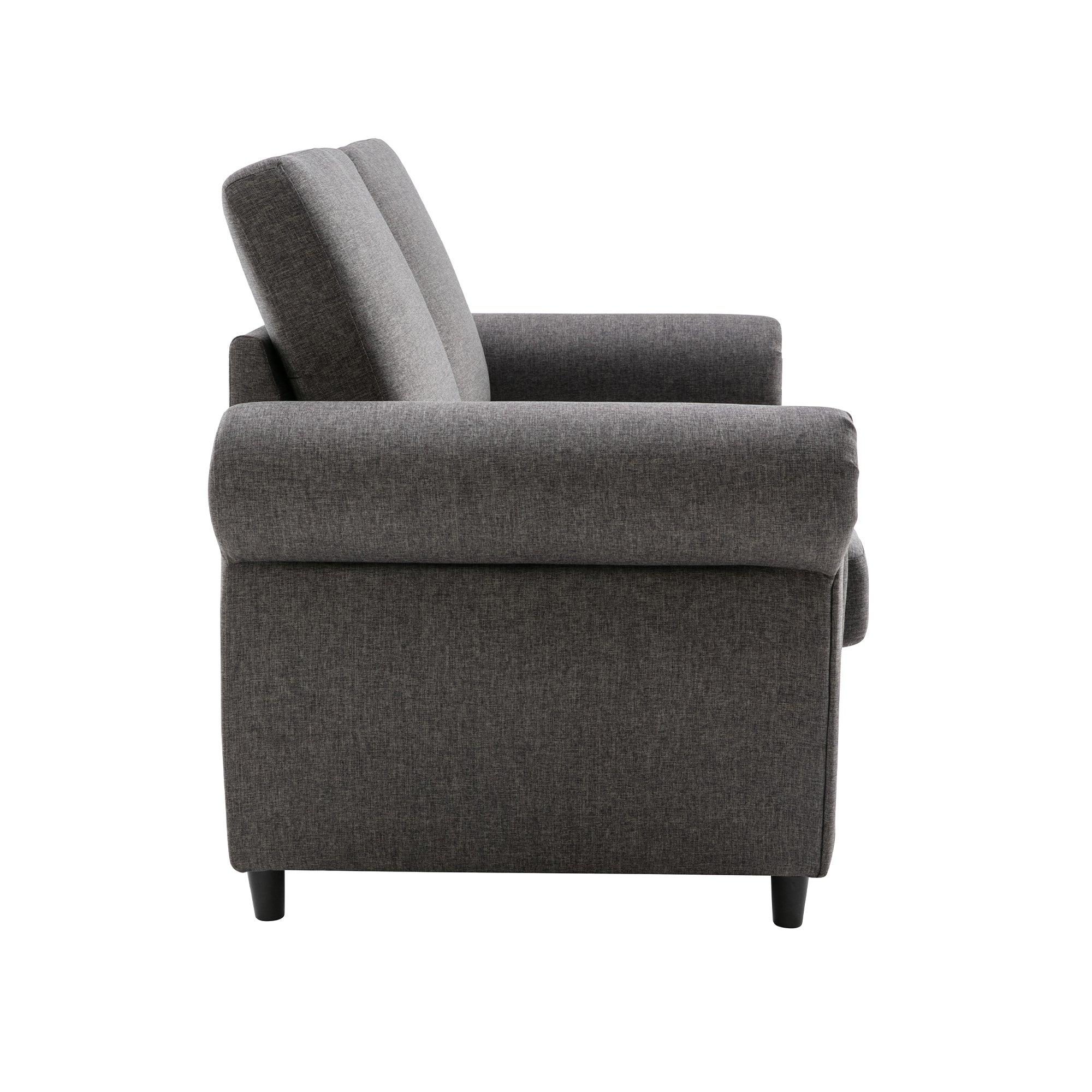 Chula 58" Linen Loveseat Sleeper Sofa with Memory Foam Mattress and USB Ports