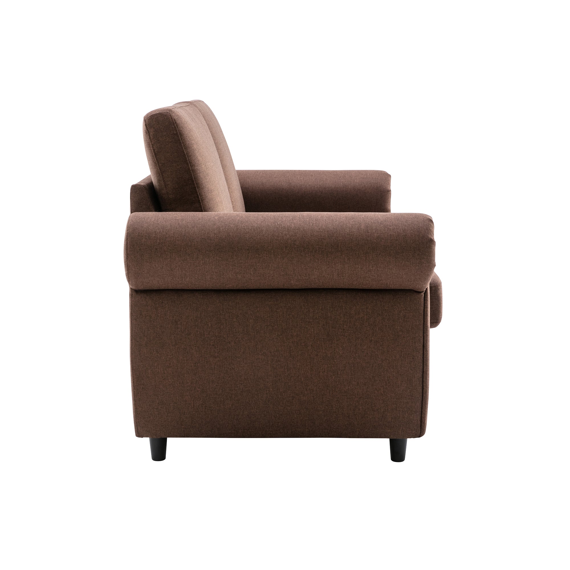 Chula 58" Linen Loveseat Sleeper Sofa with Memory Foam Mattress and USB Ports