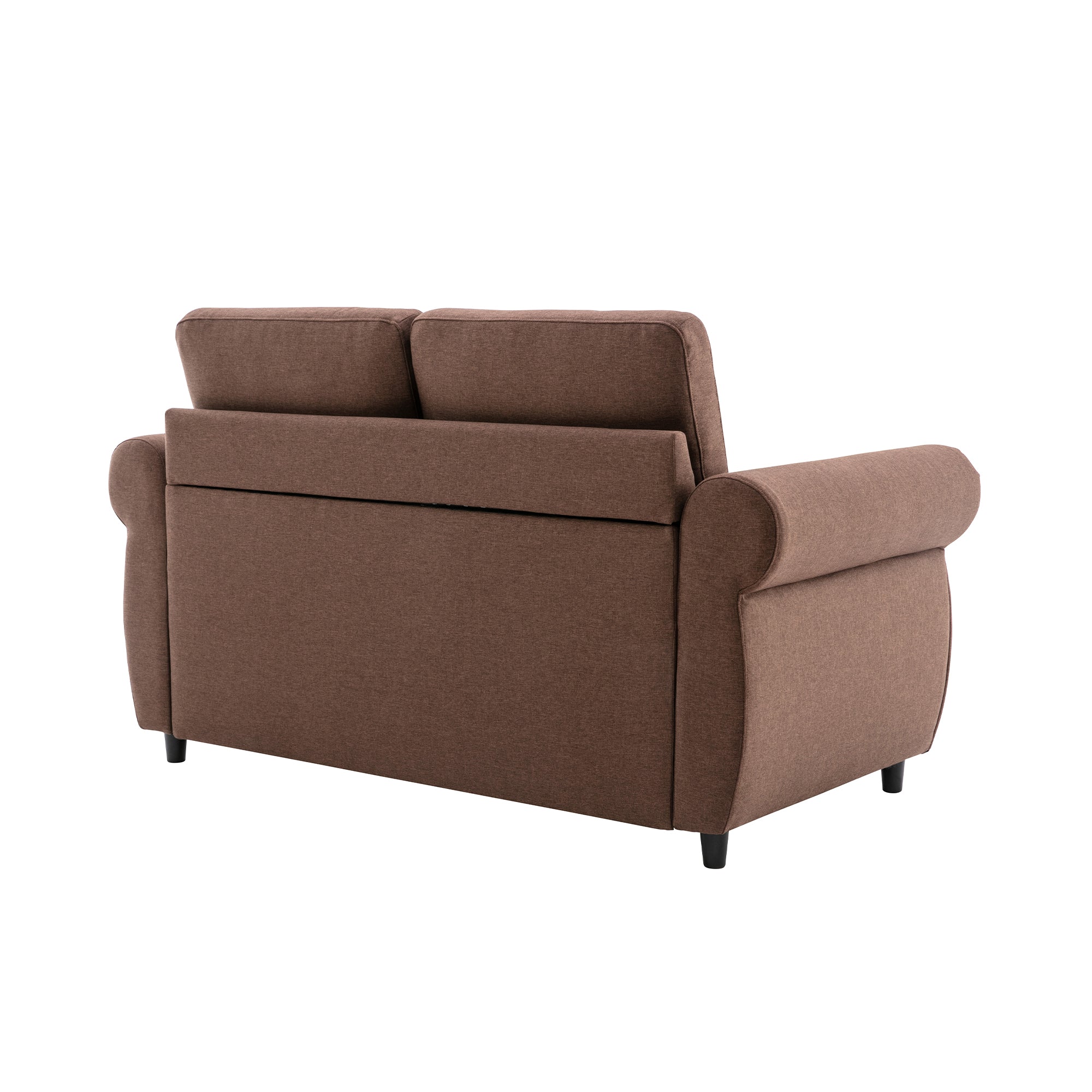 Chula 58" Linen Loveseat Sleeper Sofa with Memory Foam Mattress and USB Ports