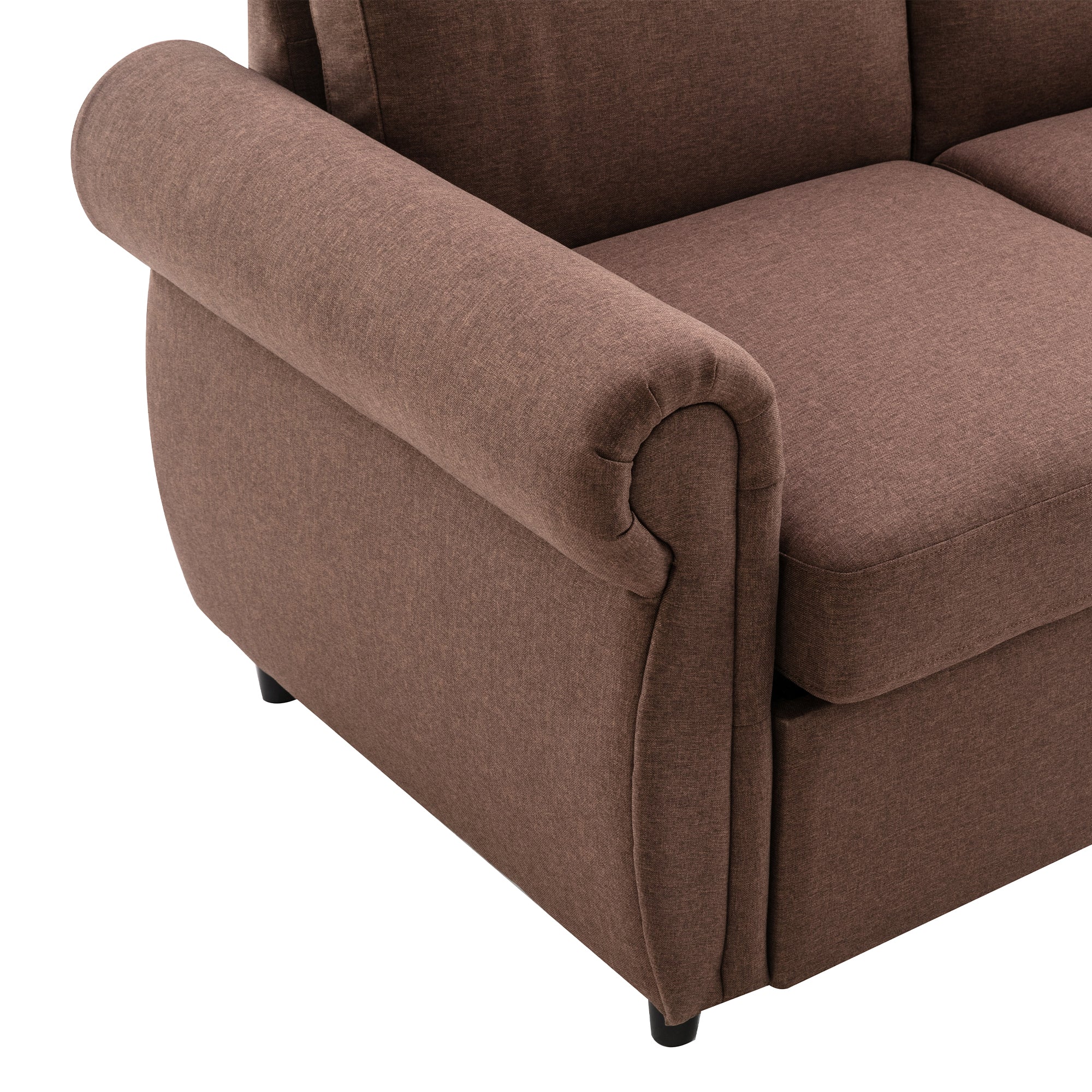 Chula 58" Linen Loveseat Sleeper Sofa with Memory Foam Mattress and USB Ports