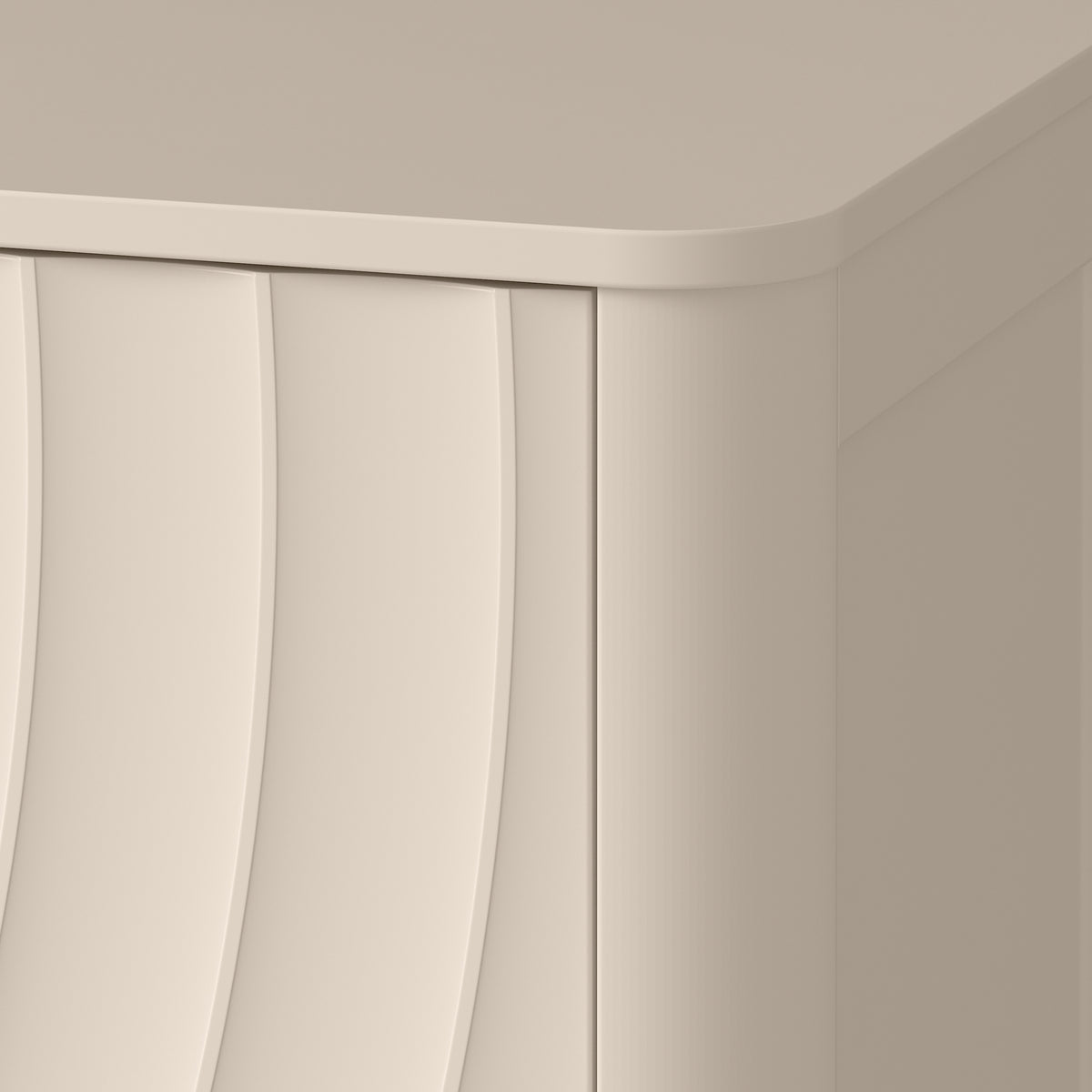 Grenoble 46.5" Wide 6-Drawer Dresser with Handleless Ripple Fronts