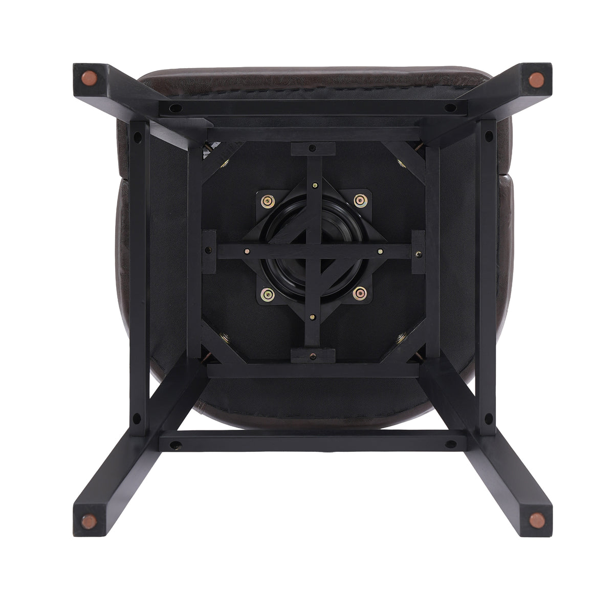 Madiran 32" Swivel Tufted Barrel Back Bar Stools with Solid Wood Legs Set of 2
