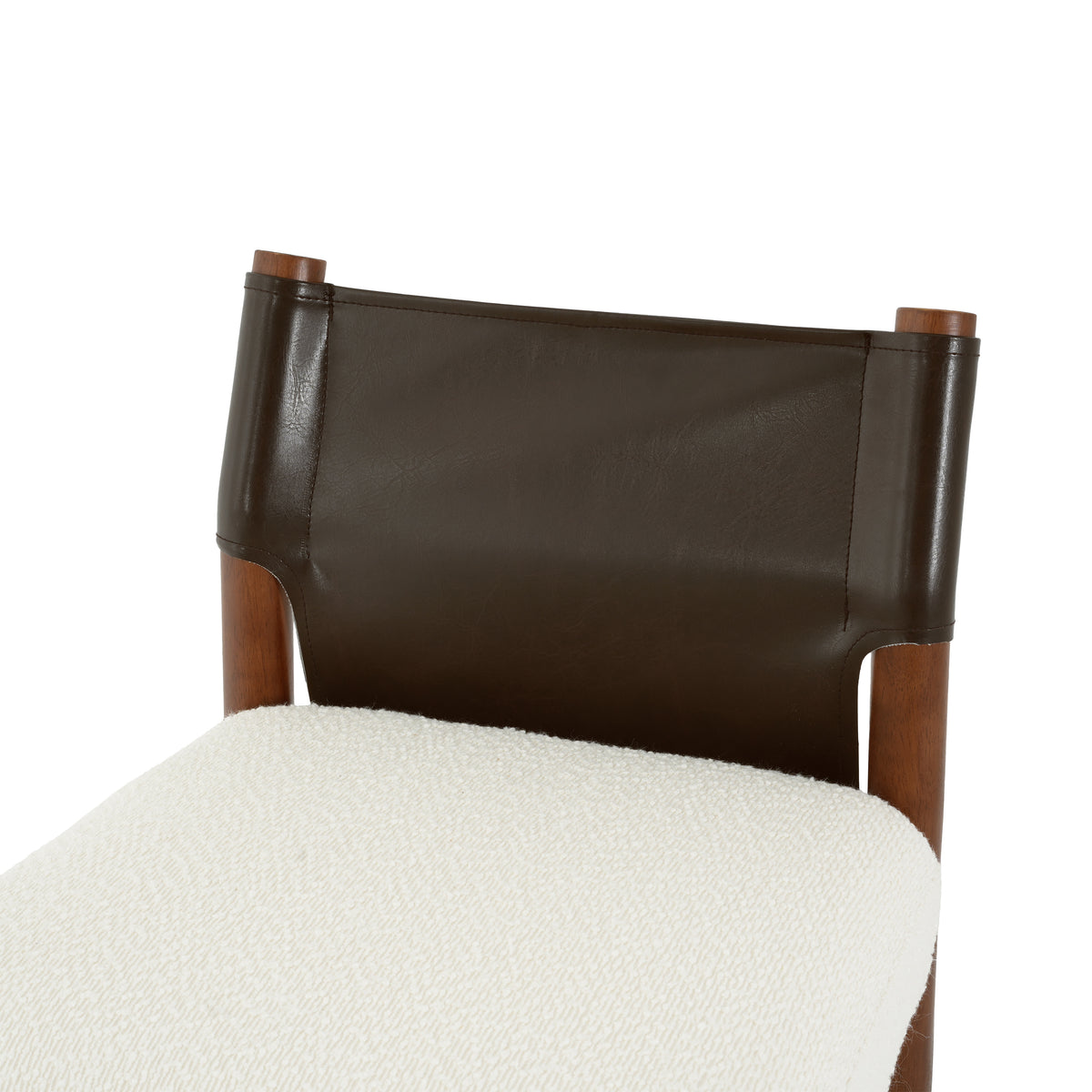Riesling 28.5" Solid Wood PU Leather Upholstered Bar Stools Set of 2