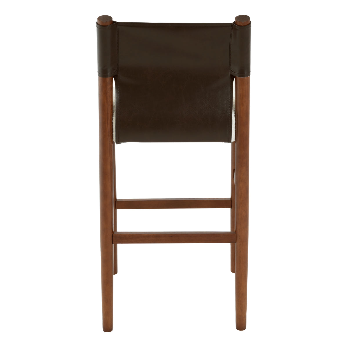 Riesling 28.5" Solid Wood PU Leather Upholstered Bar Stools Set of 2