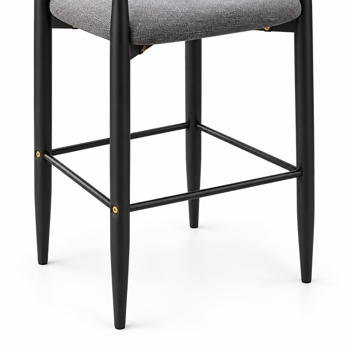Bandol 30" Linen-Look Bar Height Stools with Arms and Leveling Feet Set of 2