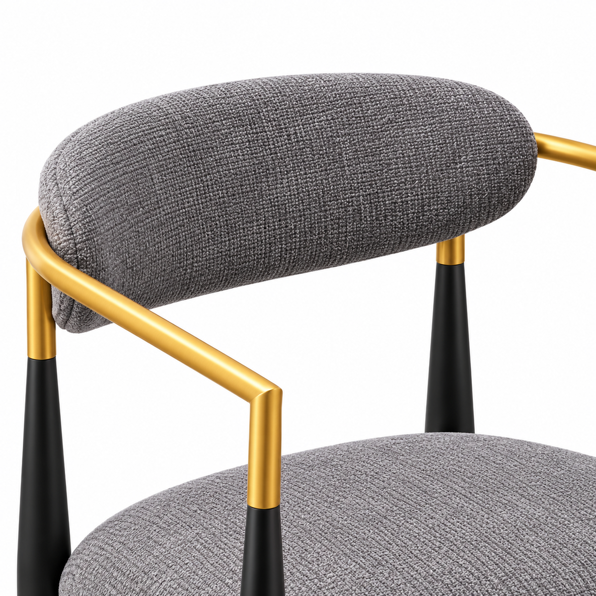 Bandol 30" Linen-Look Bar Height Stools with Arms and Leveling Feet Set of 2