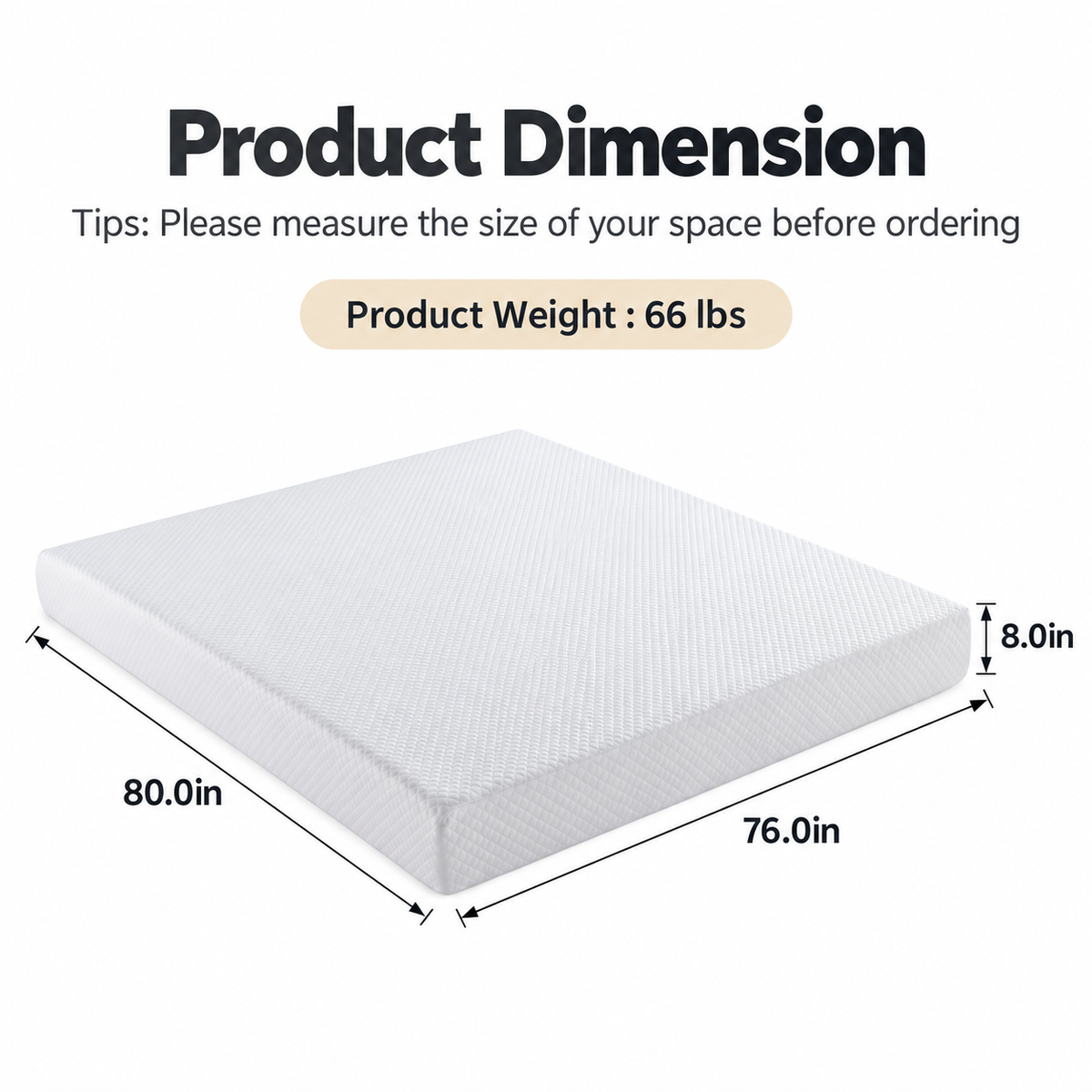 Somna 8" King Medium-Firm Memory Foam Mattress