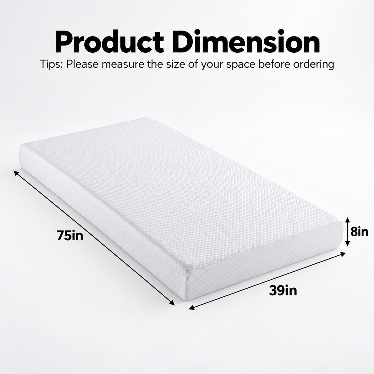 Somna 8" Twin Medium-Firm Memory Foam Mattress