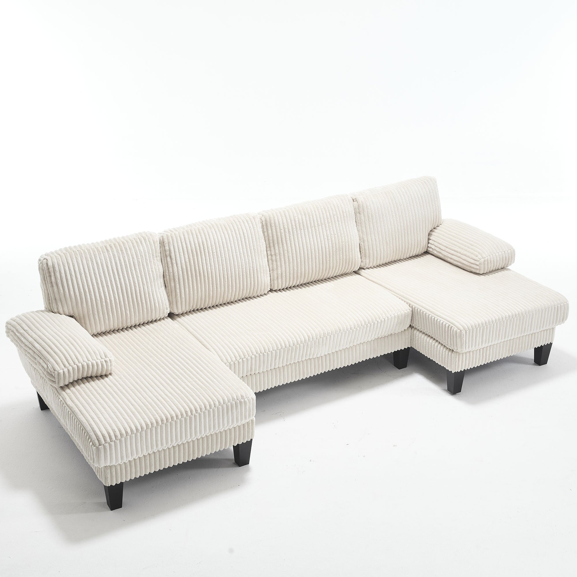 Spokane U-Shaped 4 Seater Sectional Sofa with Double Chaise