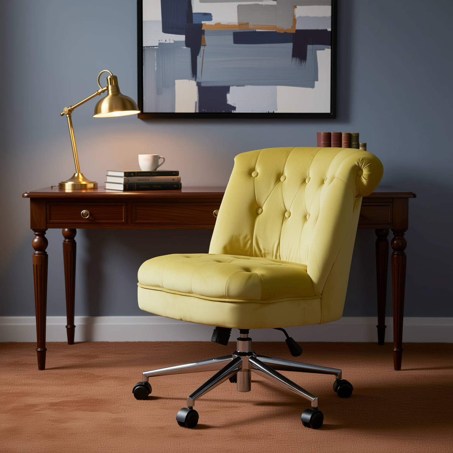 Jaren Velvet Upholstery Elegant Office Chairs Multi Scene Comfort Seating