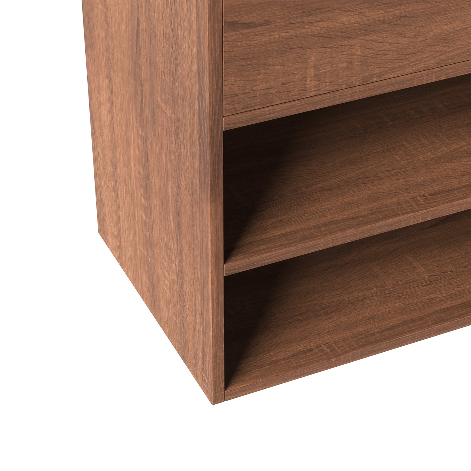 Homy Casa ERNEST 31.5” BROWN Shoe Storage Bench Open Box