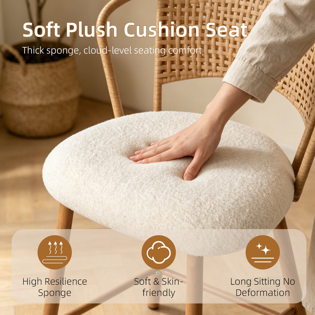 Teddy Fleece Seat Cushion