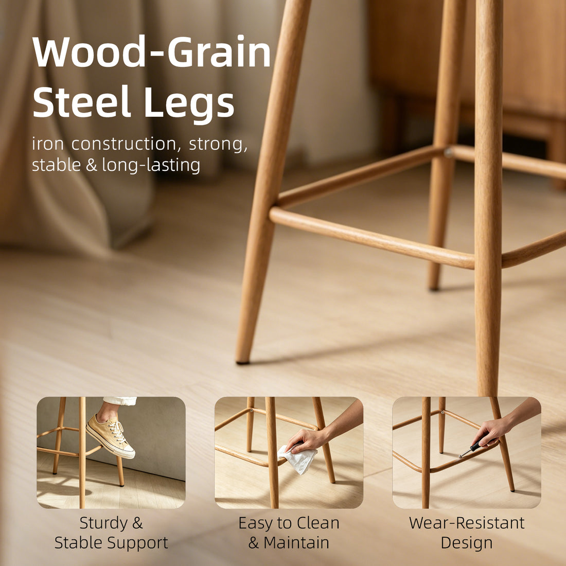Oak-Tone Splayed Legs